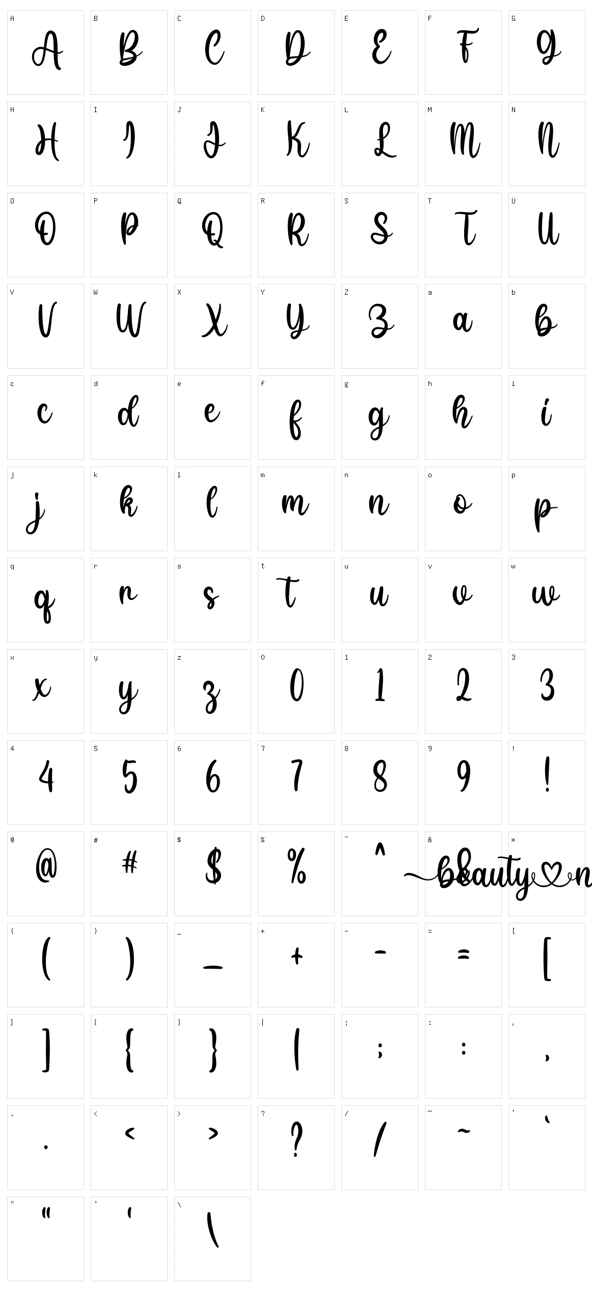 Beauty Naura Character Set