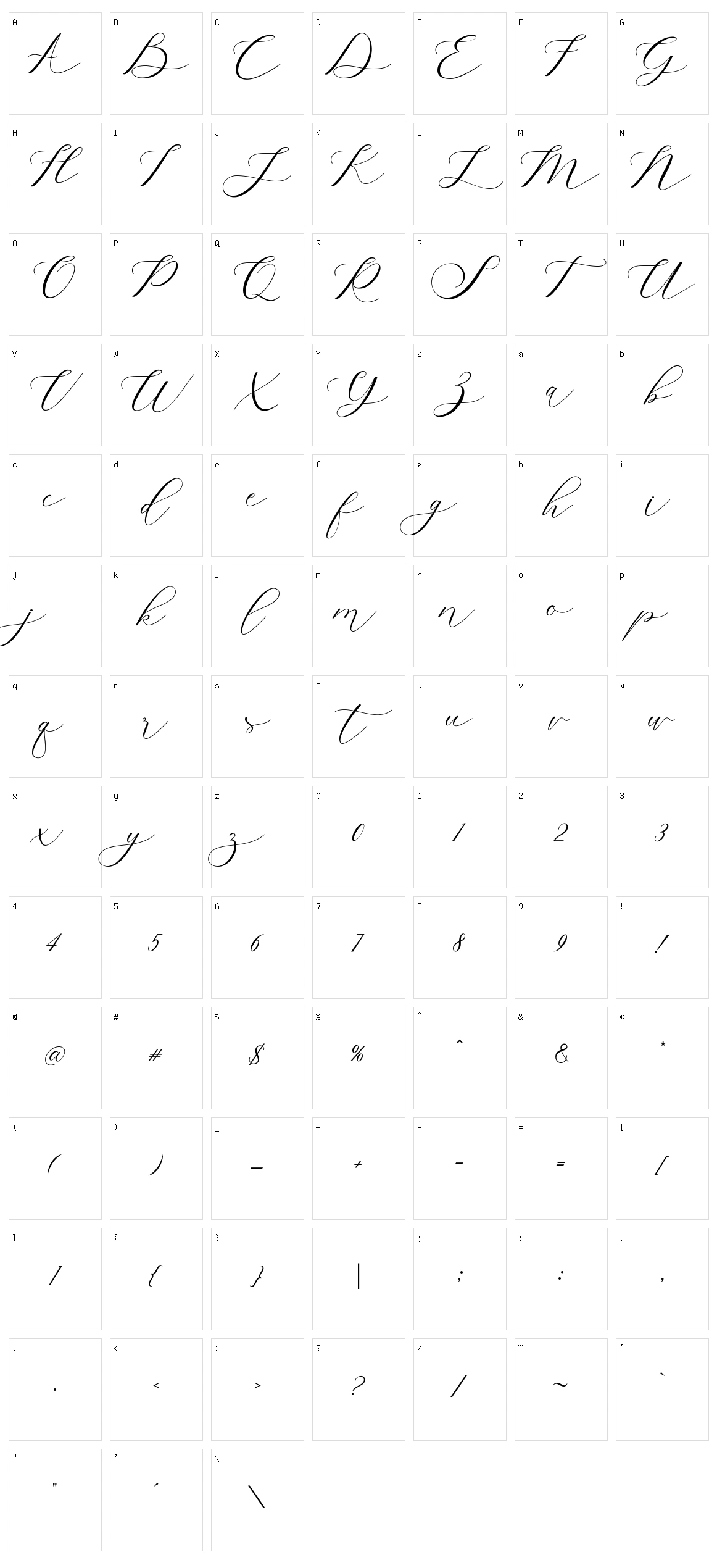 Belights Character Set