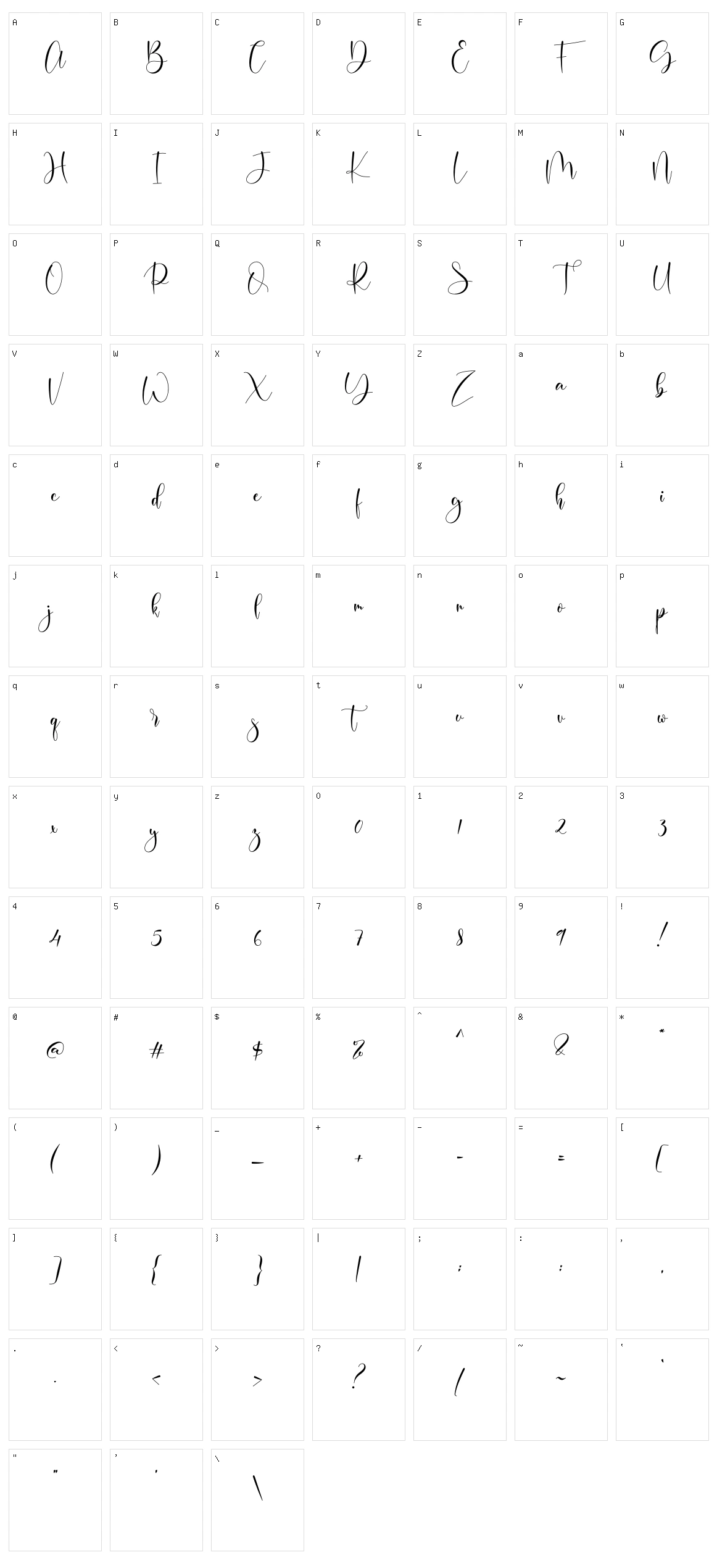 Belindia Character Set