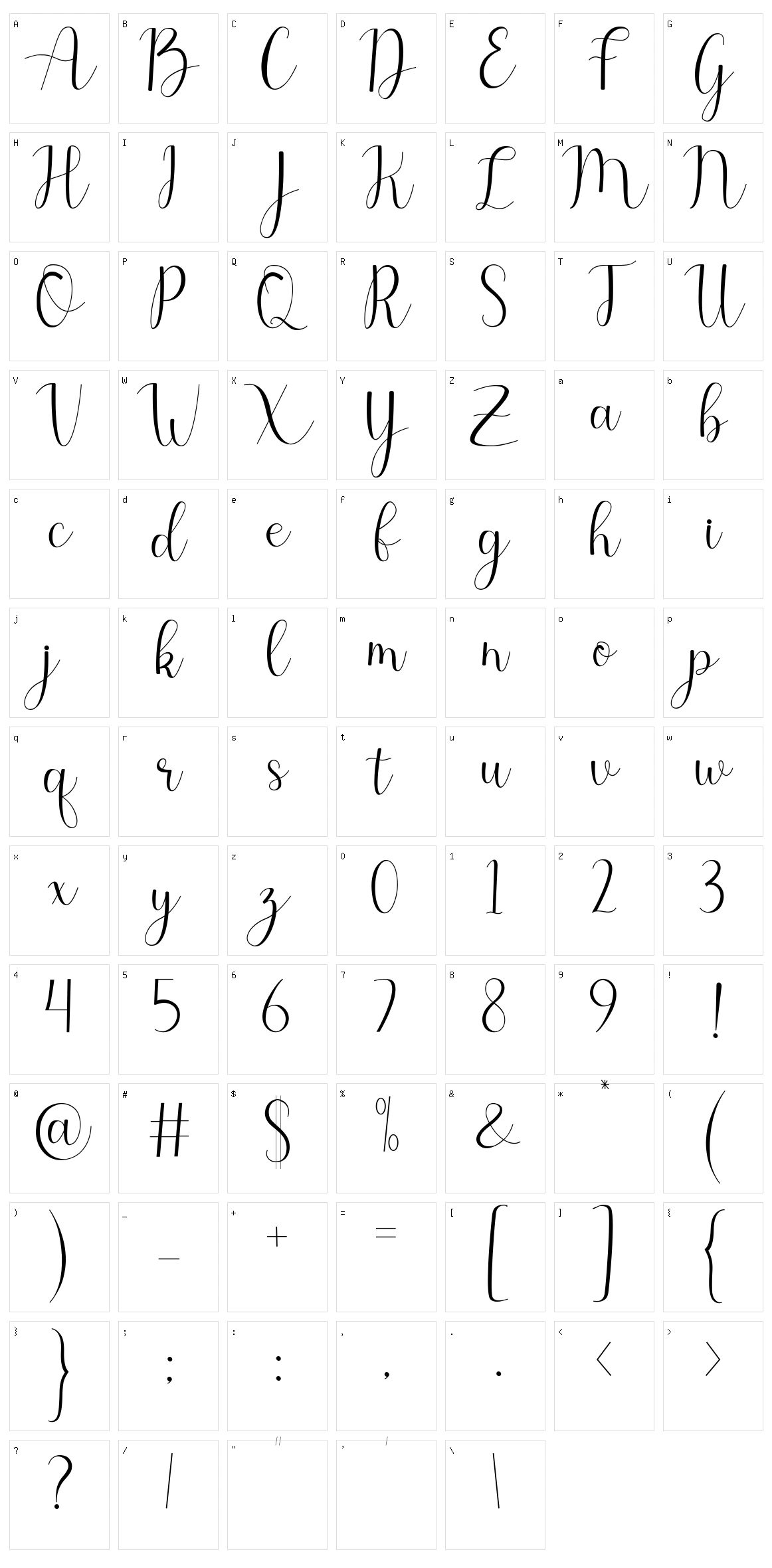 Belitha Character Set