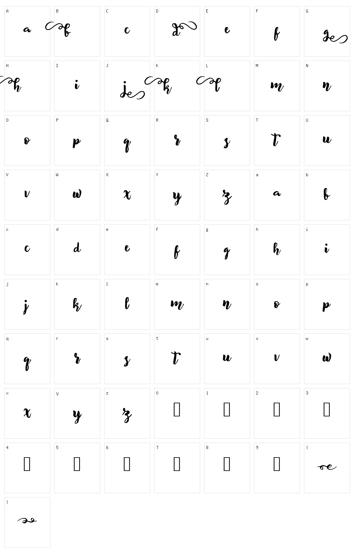 BeliveD Character Set