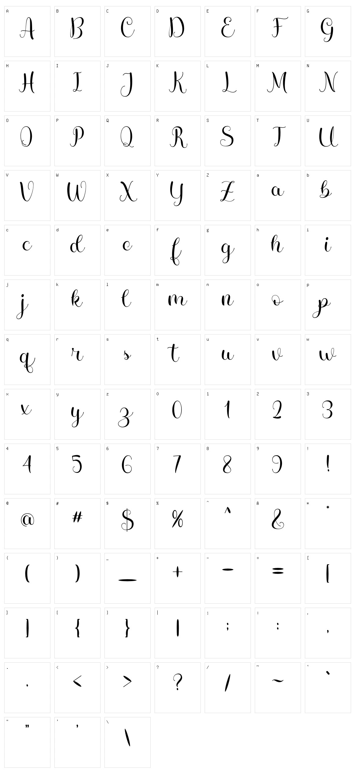 Bellaluna Character Set