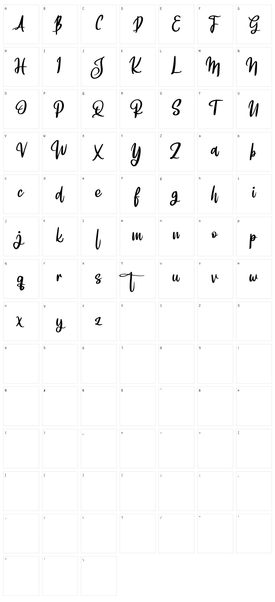 Bellified Character Set