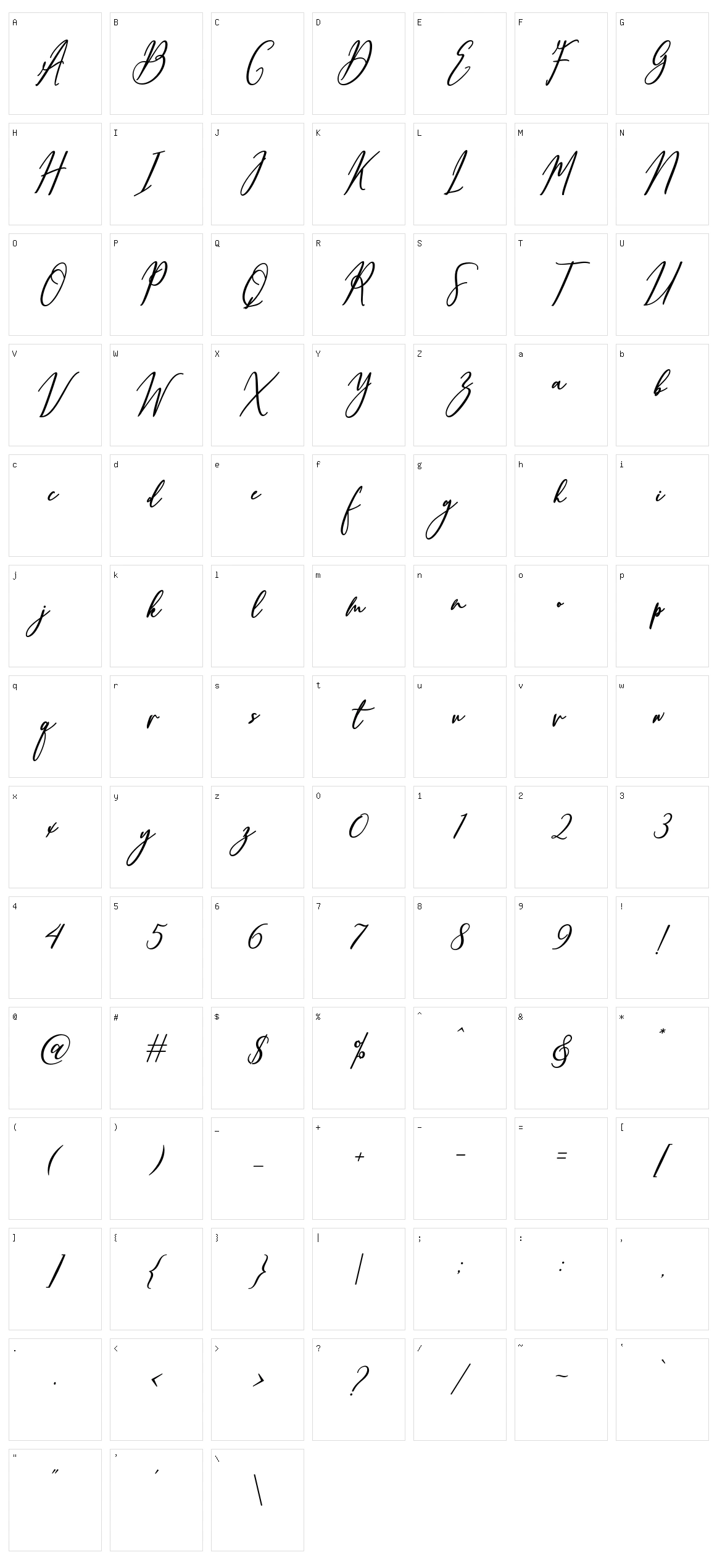 Bellindia Character Set