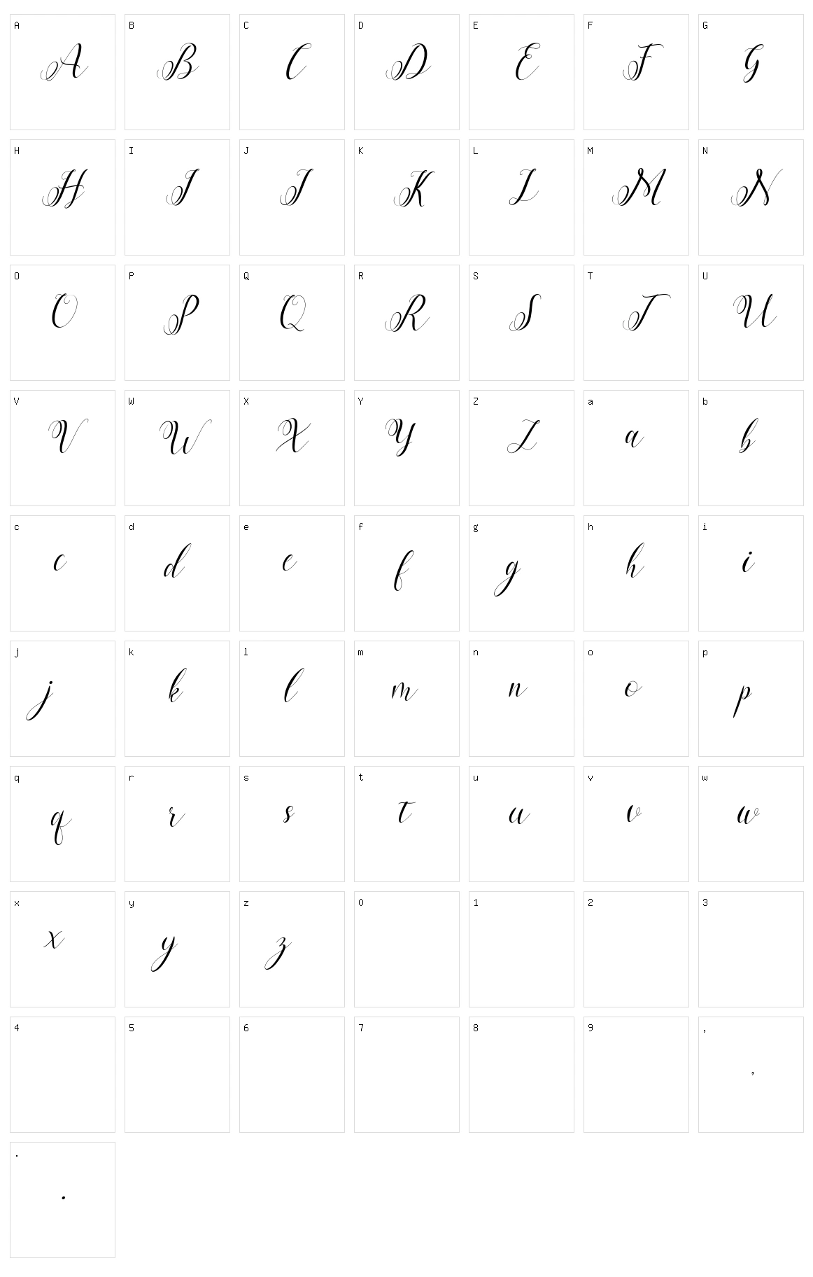 Bellisa Character Set