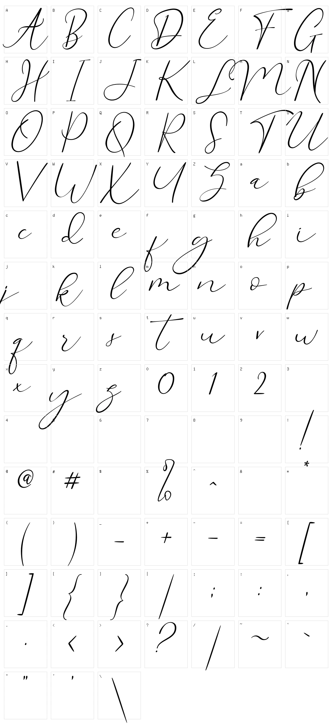 Bello Character Set