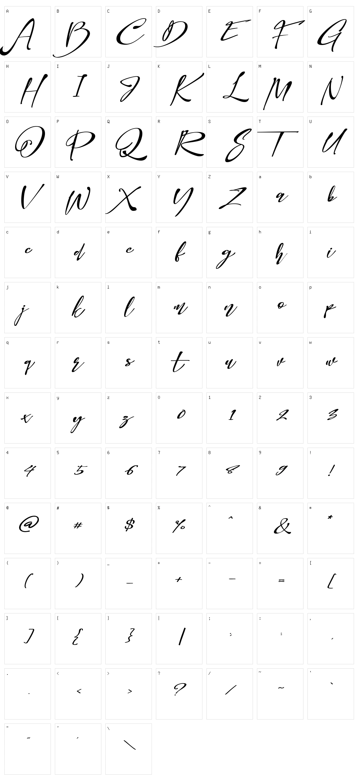 Bellome Character Set