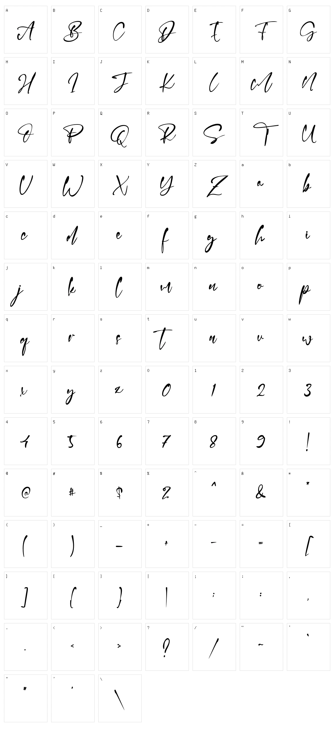 Belovedays Character Set