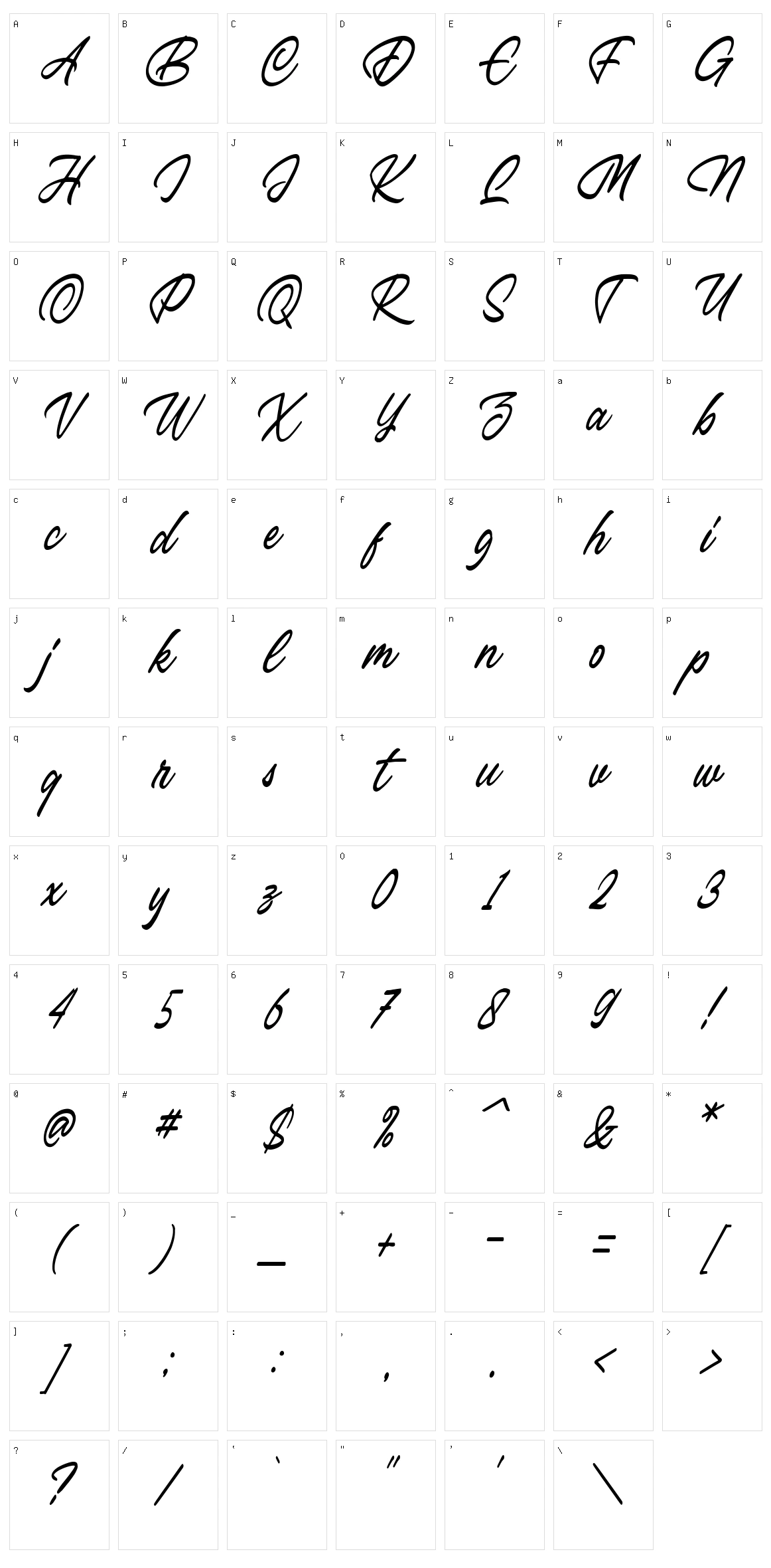 Belsmont Character Set