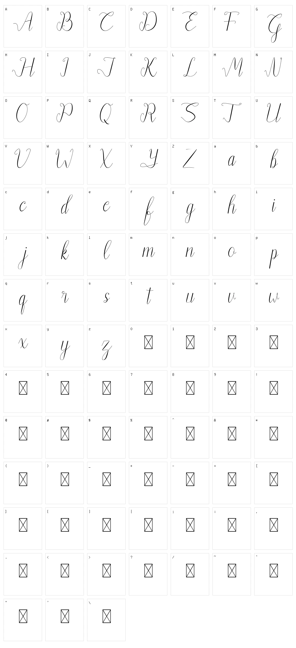 Belynti Character Set