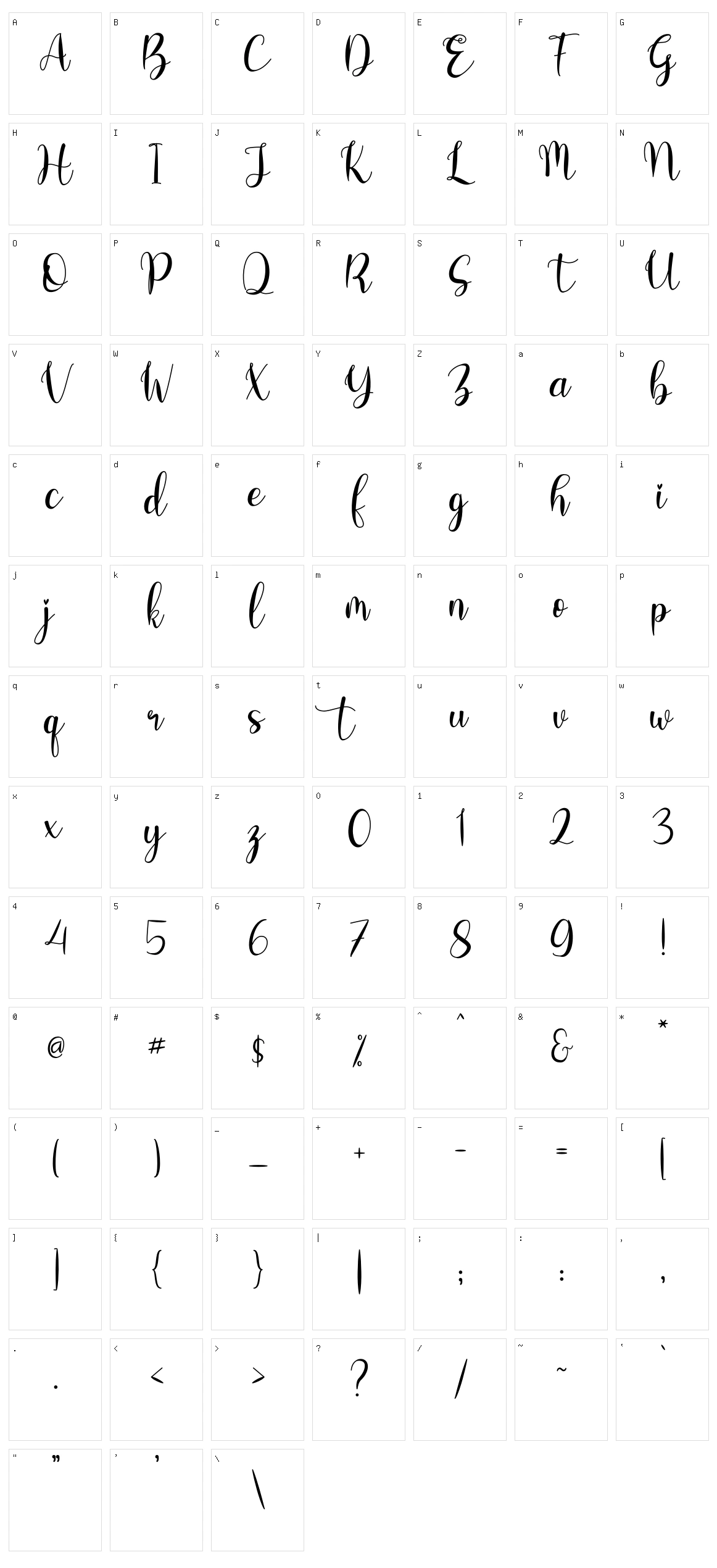 Bentho Character Set