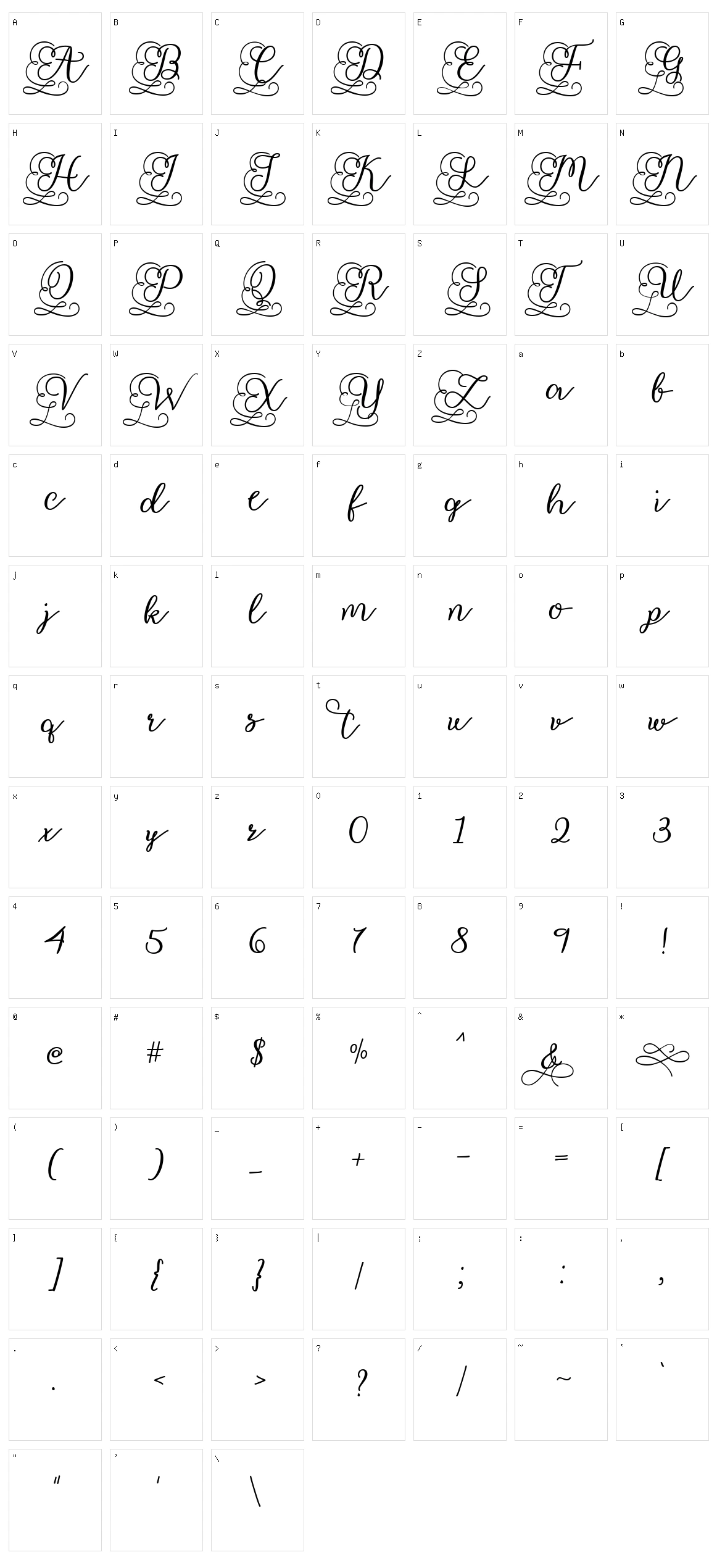 Bertille Character Set
