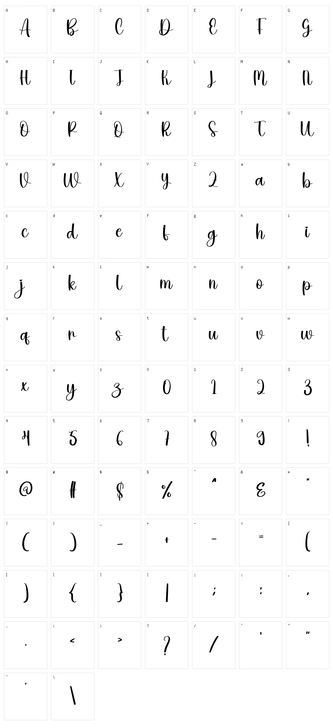 Bestie Character Set