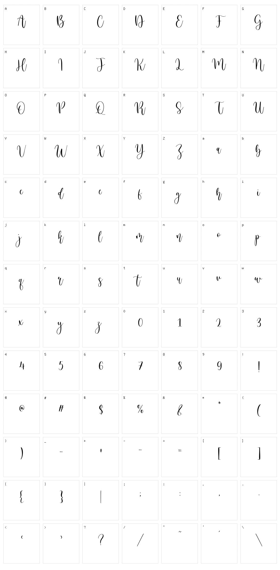 Birdside Character Set