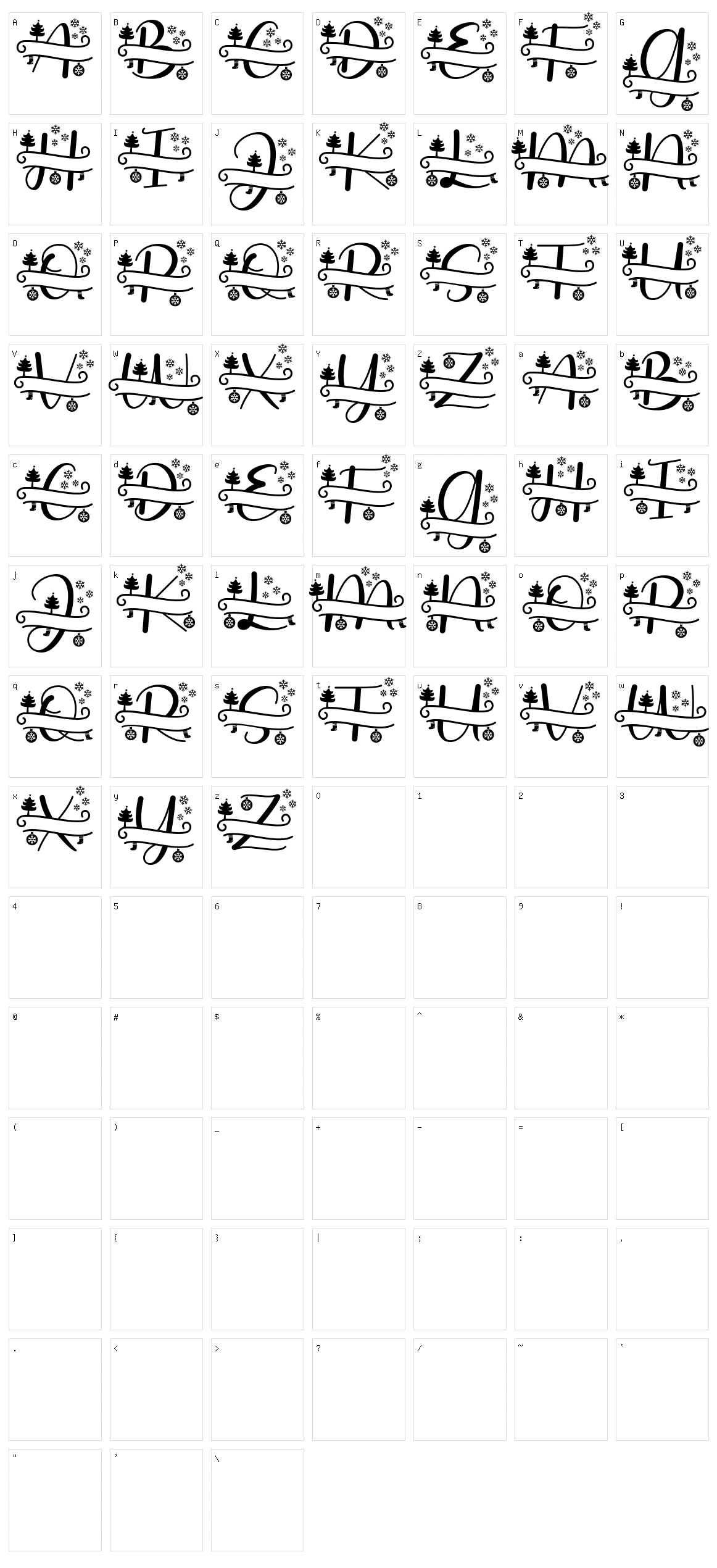 Stunning Christmas Monogram Character Set