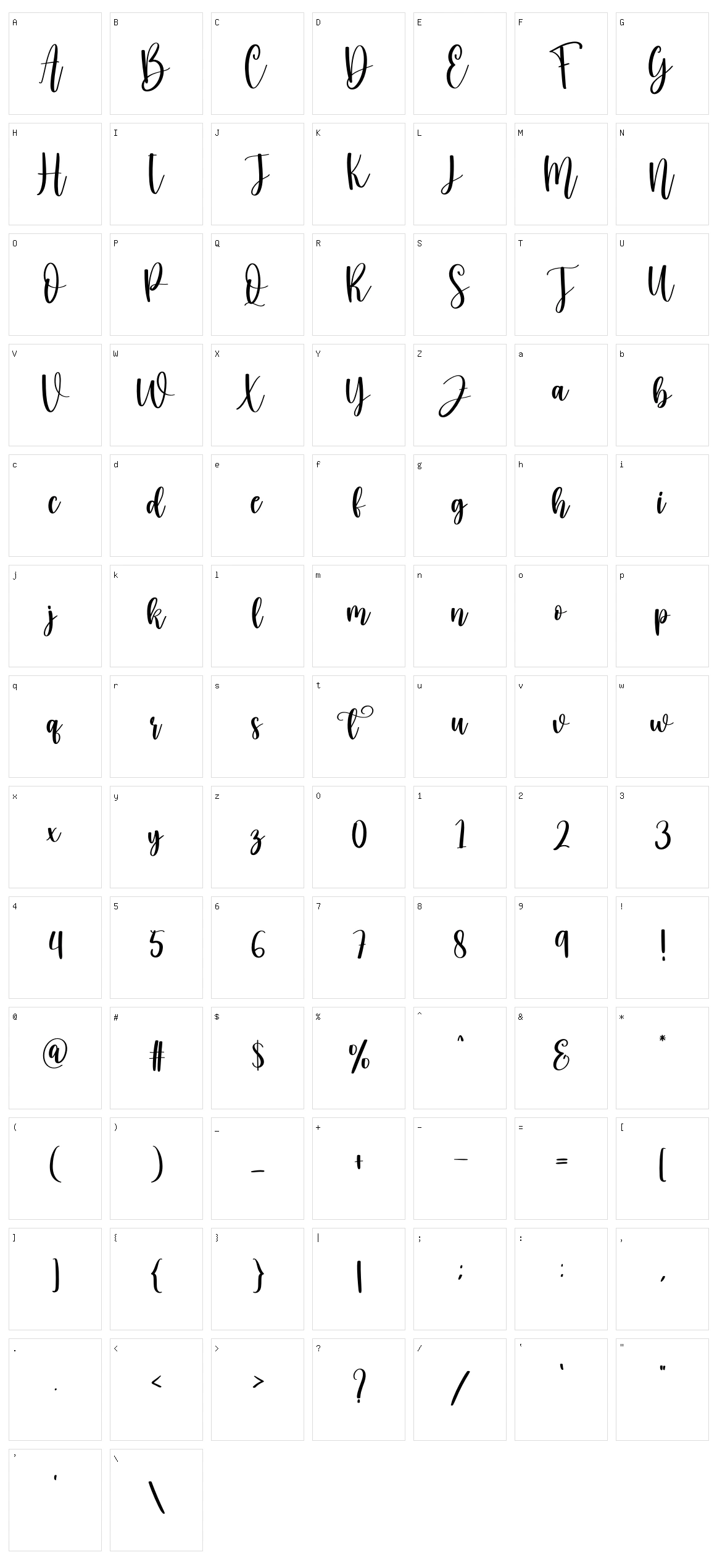 Black Sticker Character Set