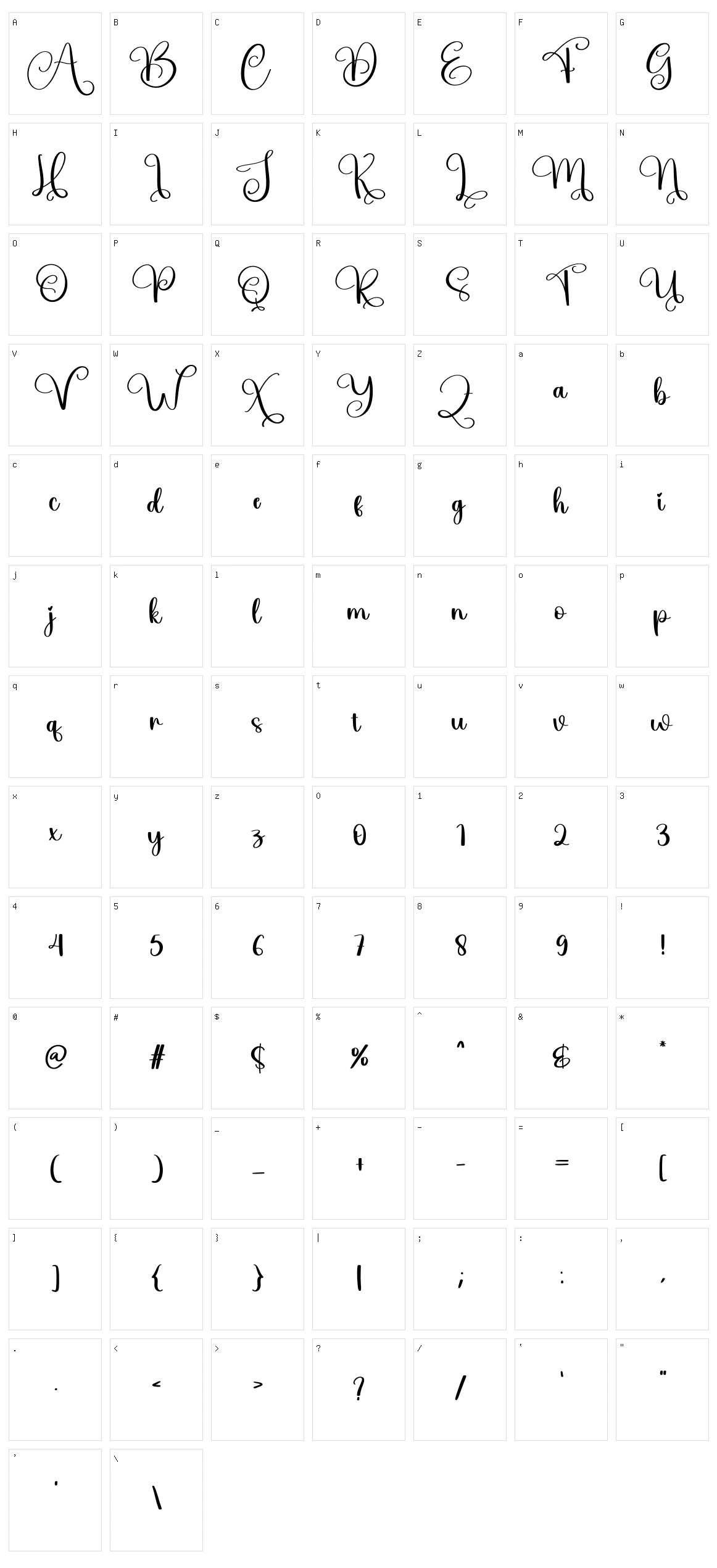 Blackside Character Set