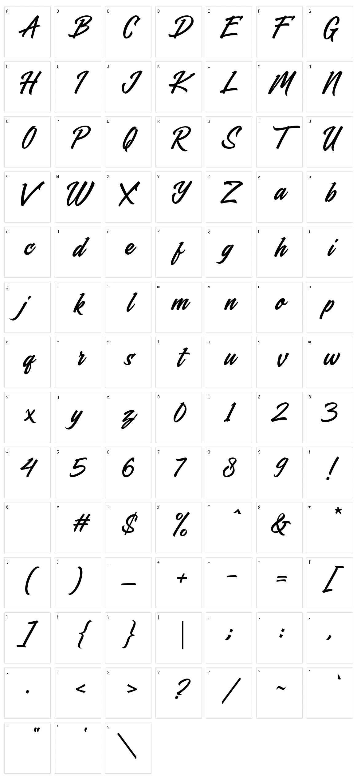 Blasteran Character Set