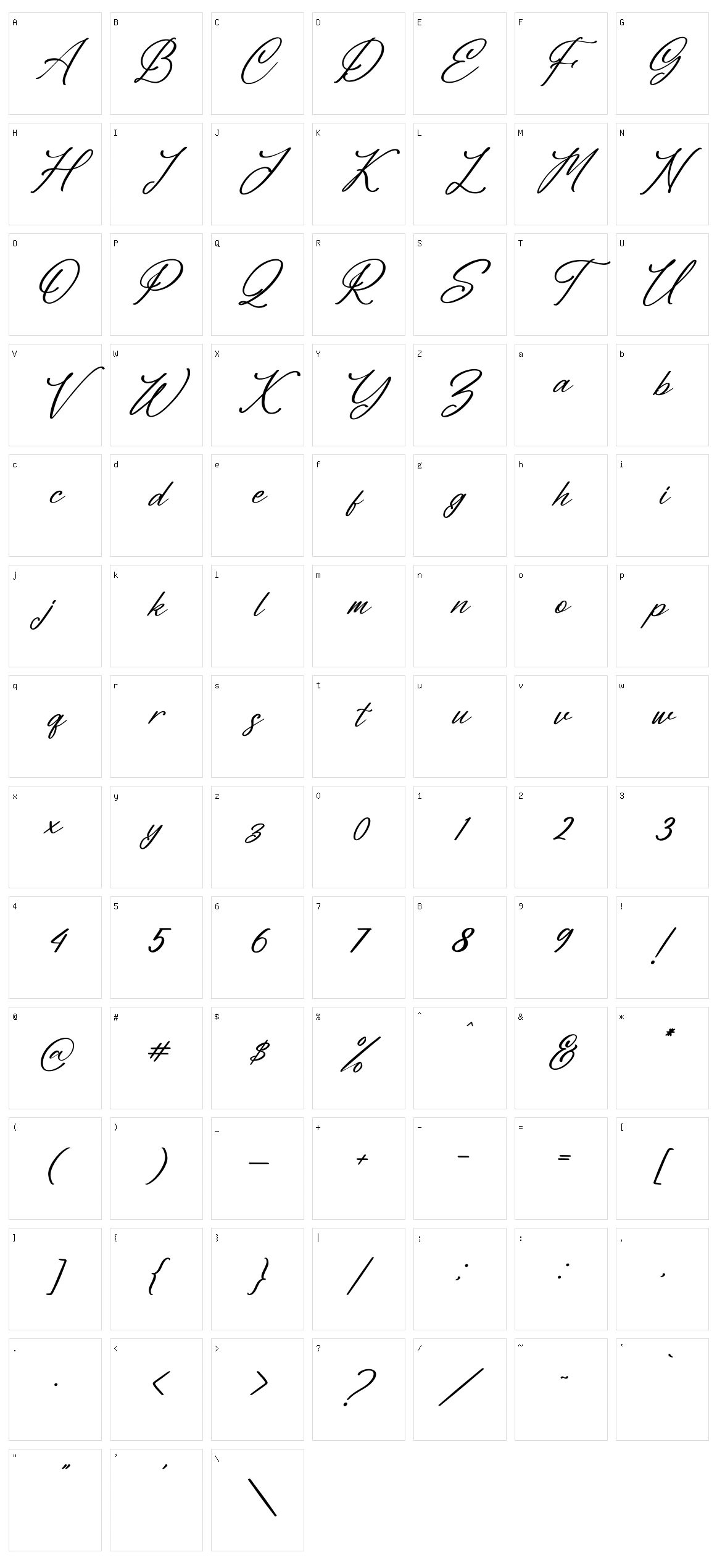 Blendaria Character Set
