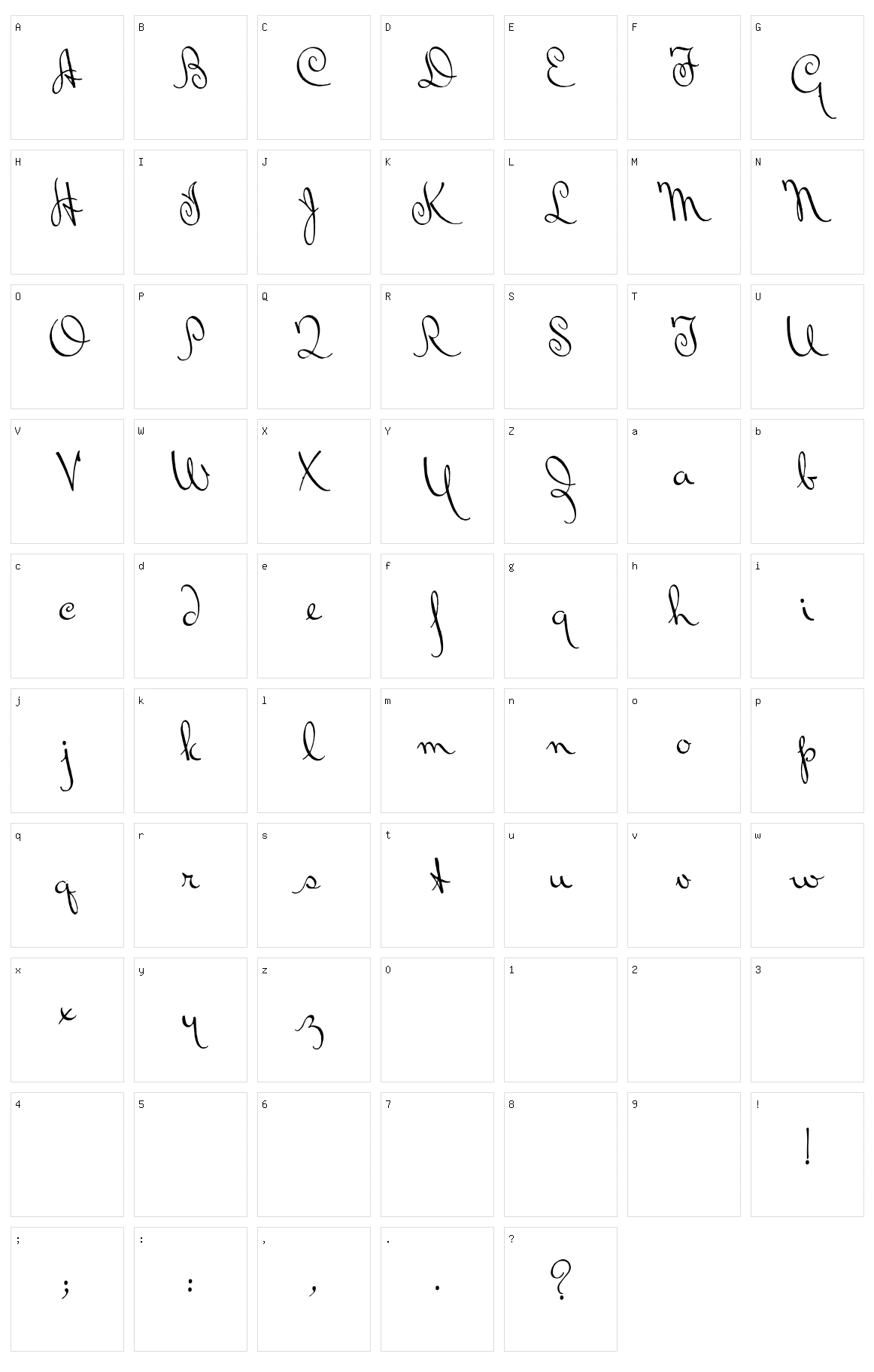Bluelmin Ralph Character Set