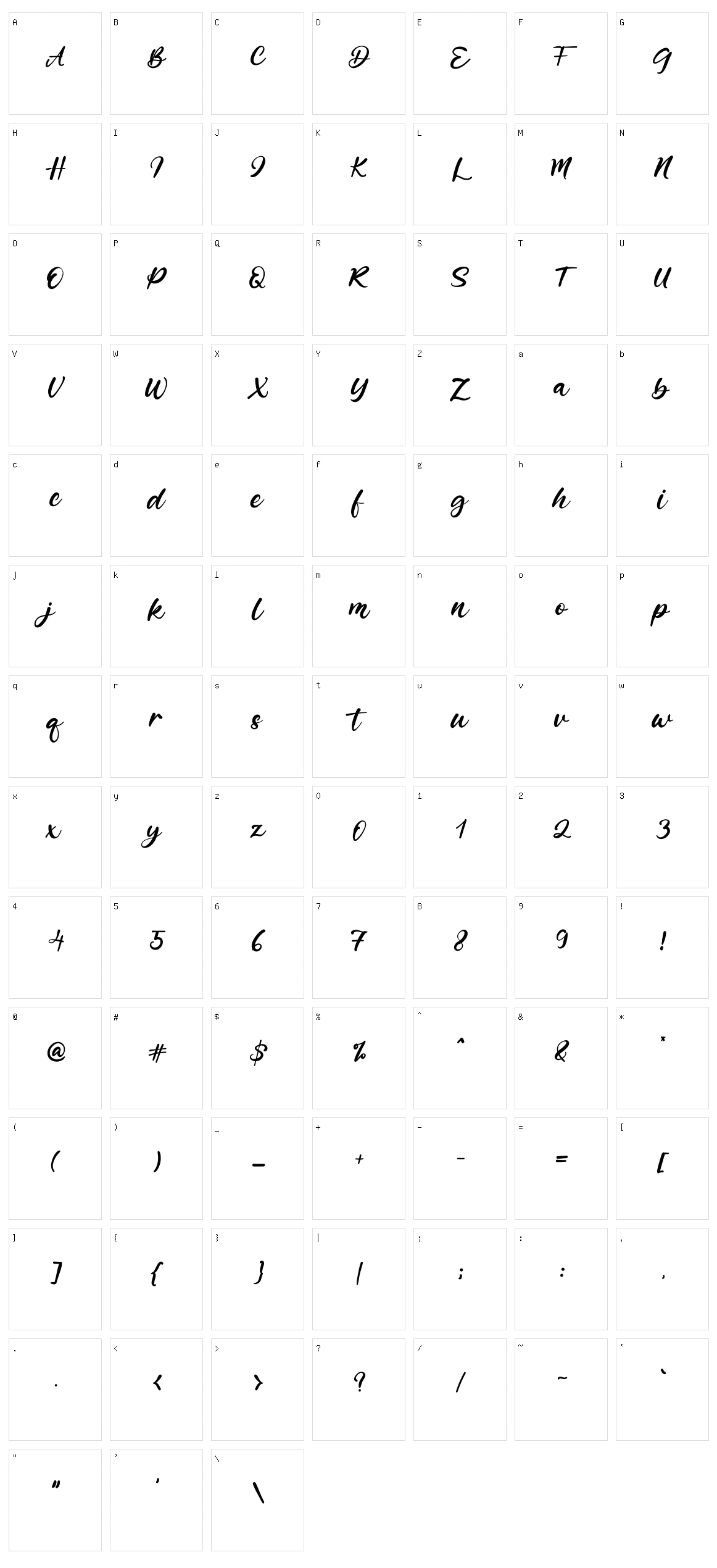 Bobbey Character Set