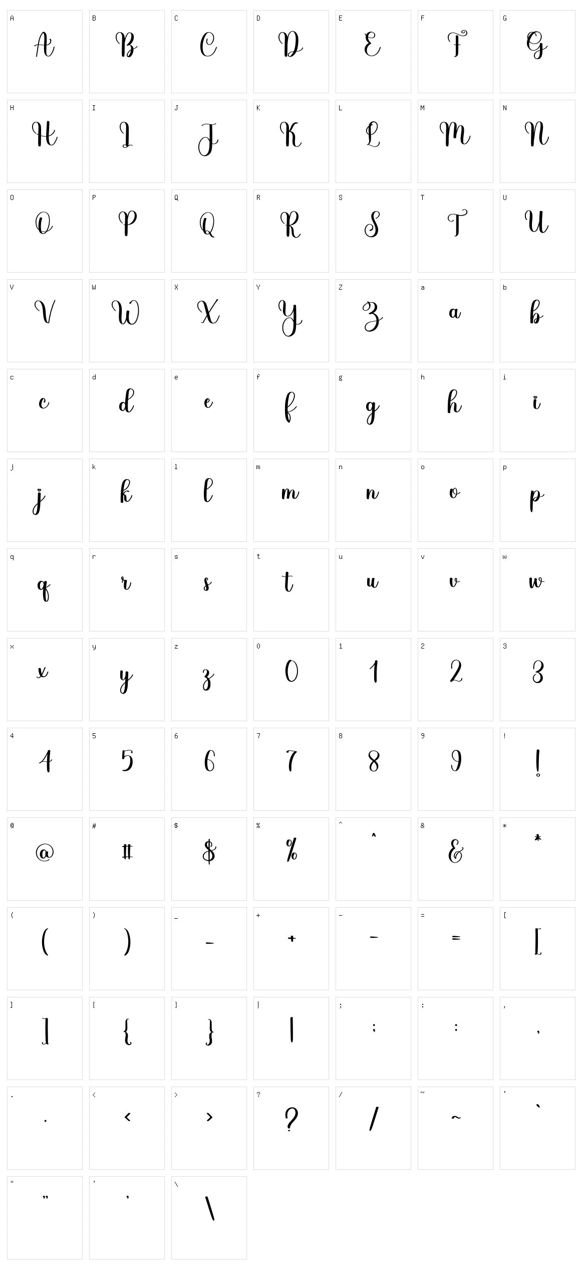 Boho Character Set