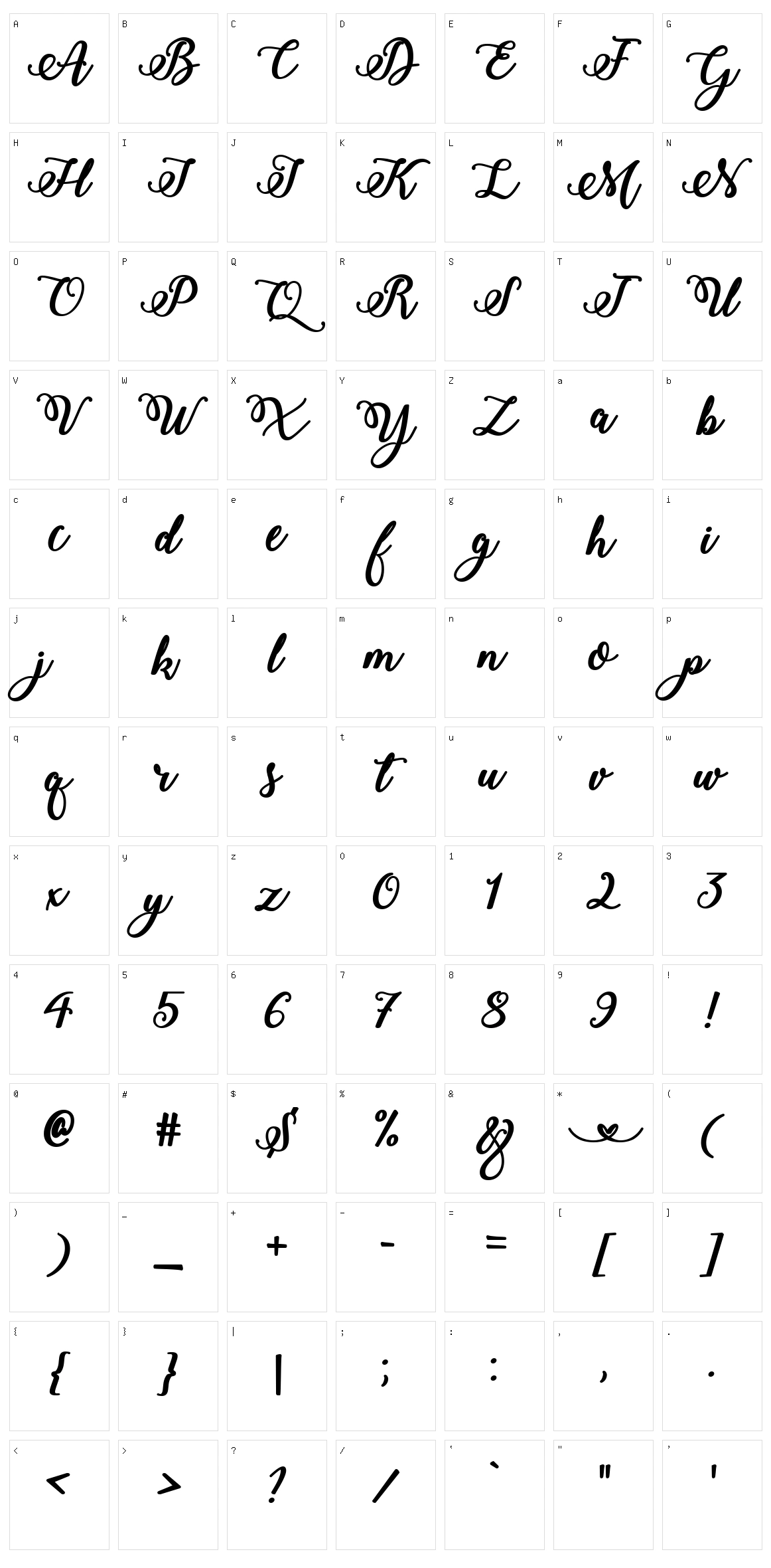 Bold & Stylish Calligraphy Character Set