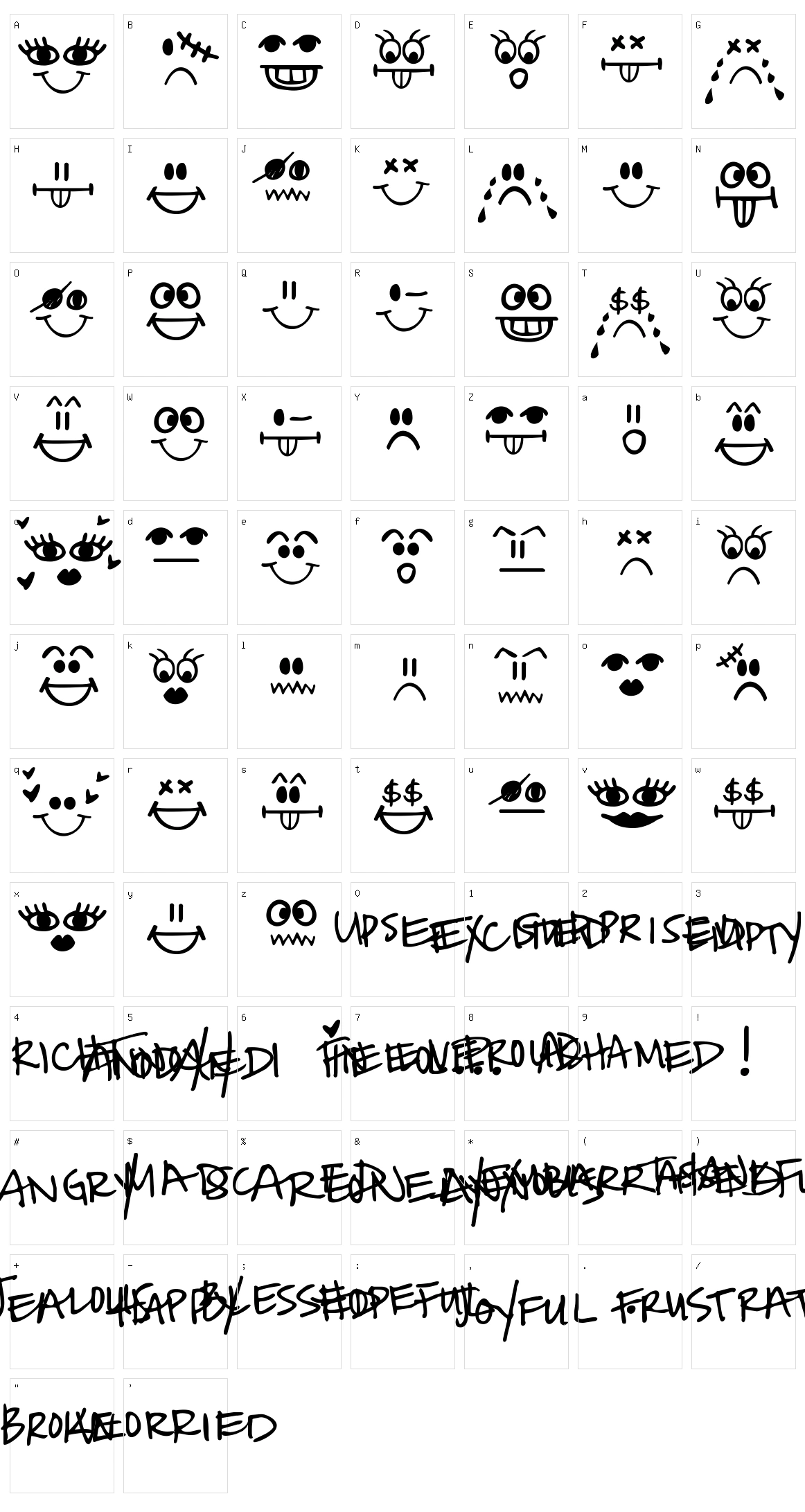 Today I Feel Character Set