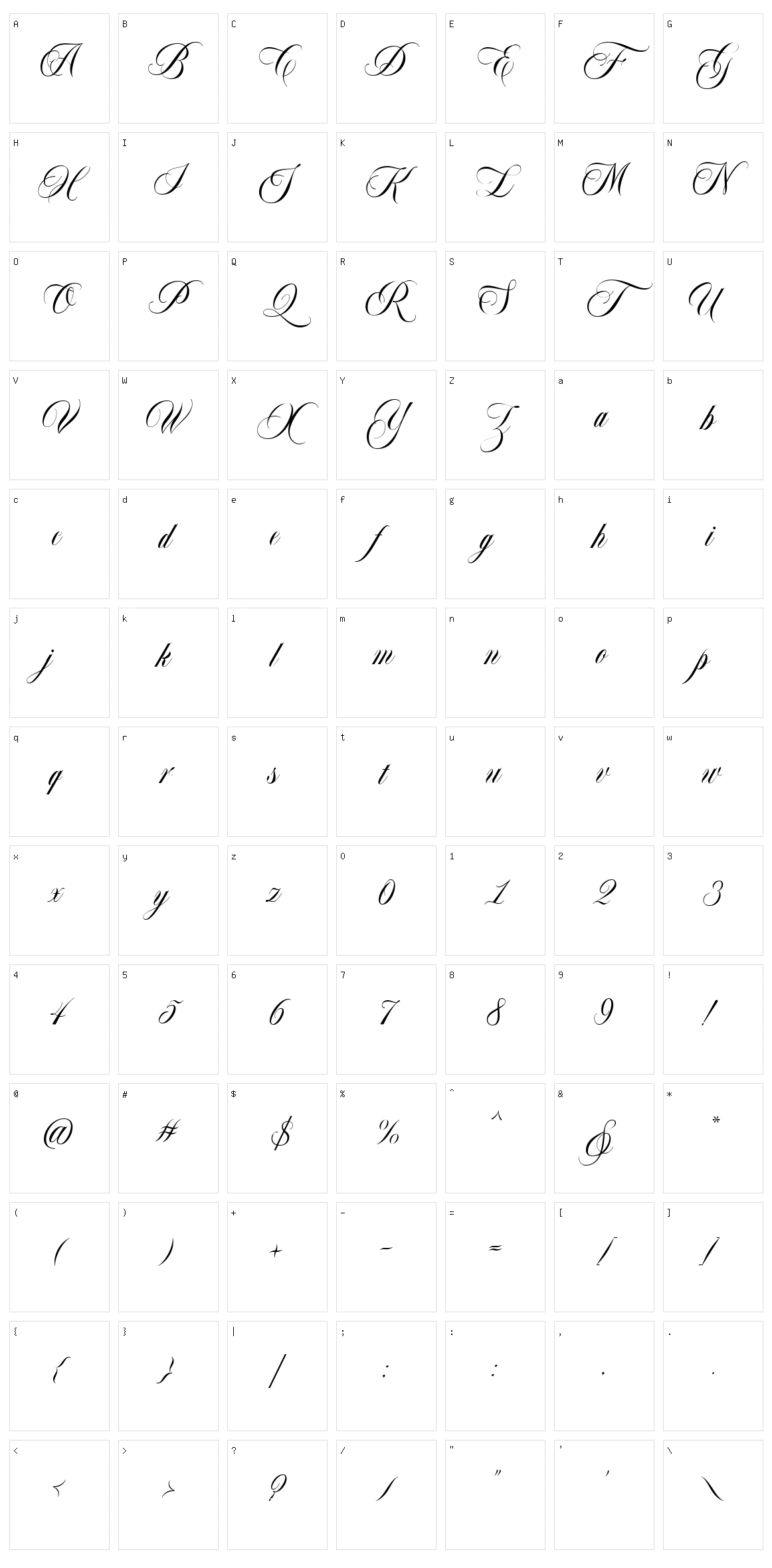 Bordemile Character Set