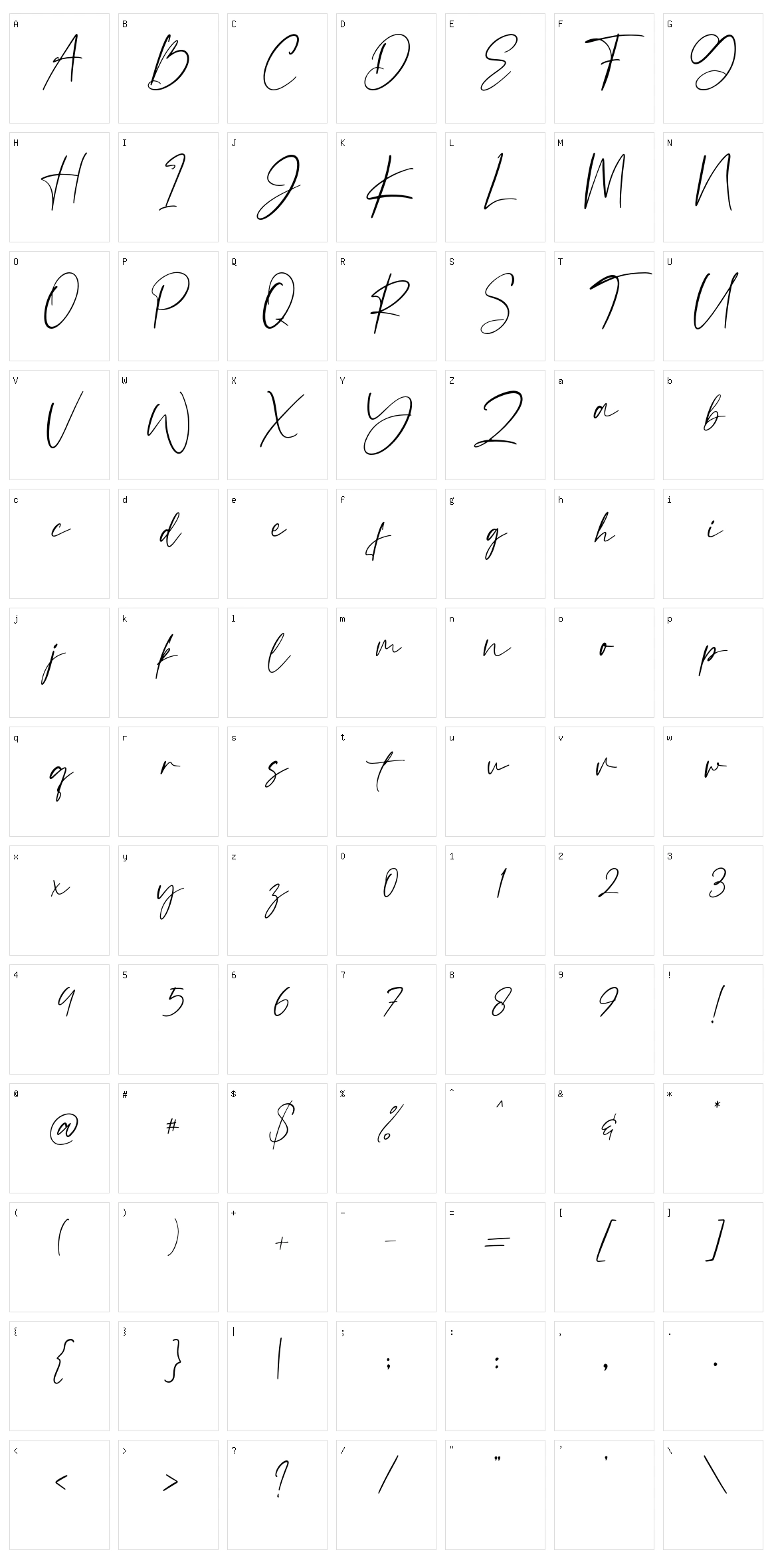 Borderline Character Set
