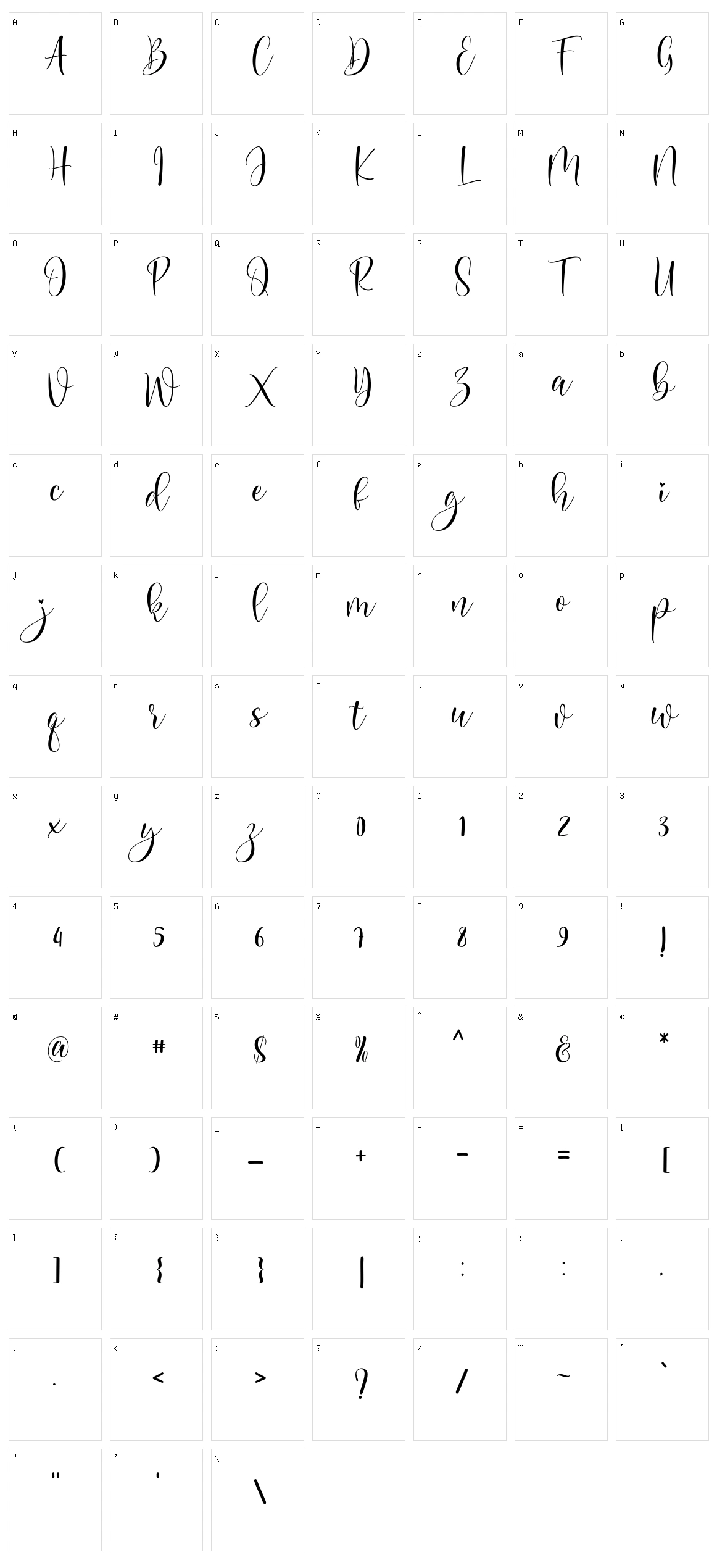 Boullevard Character Set