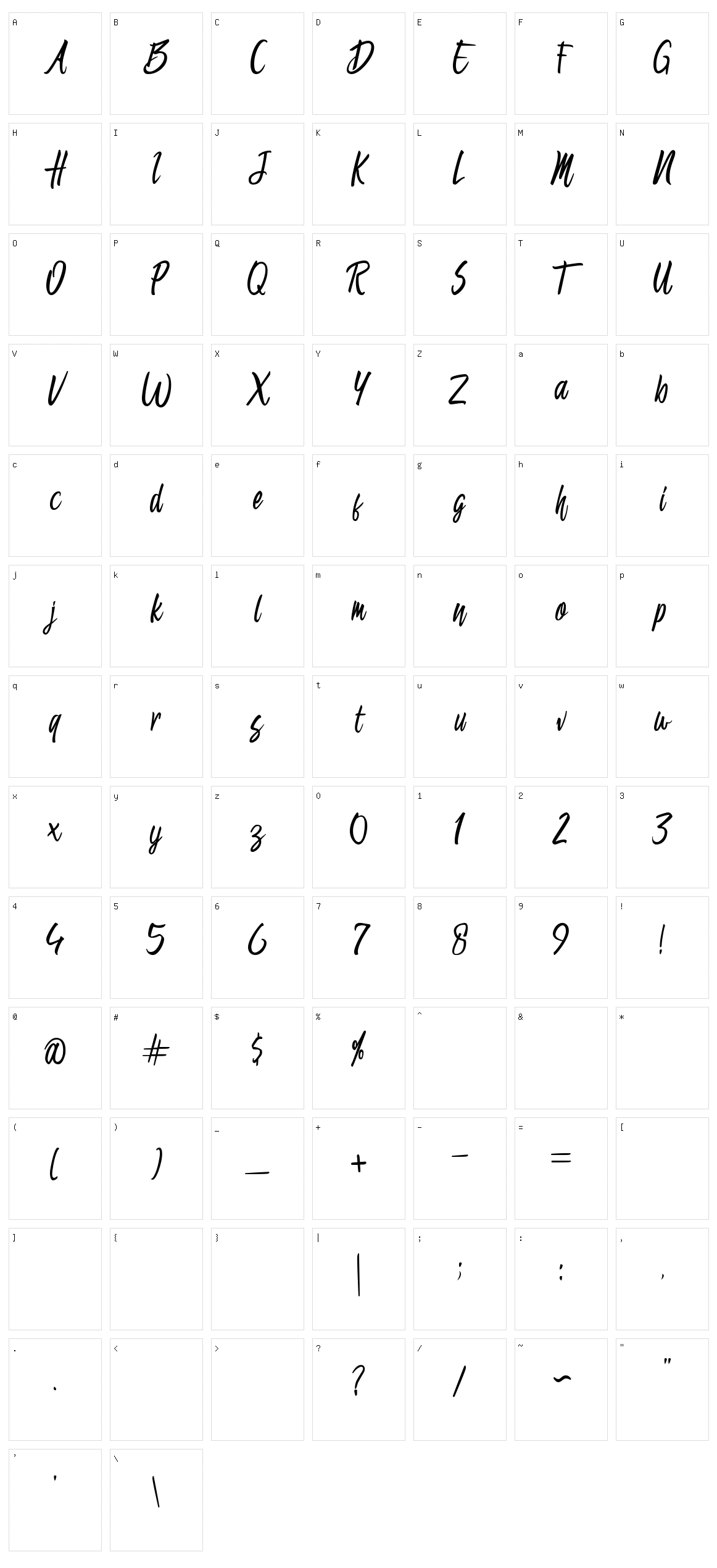 Brandon Character Set