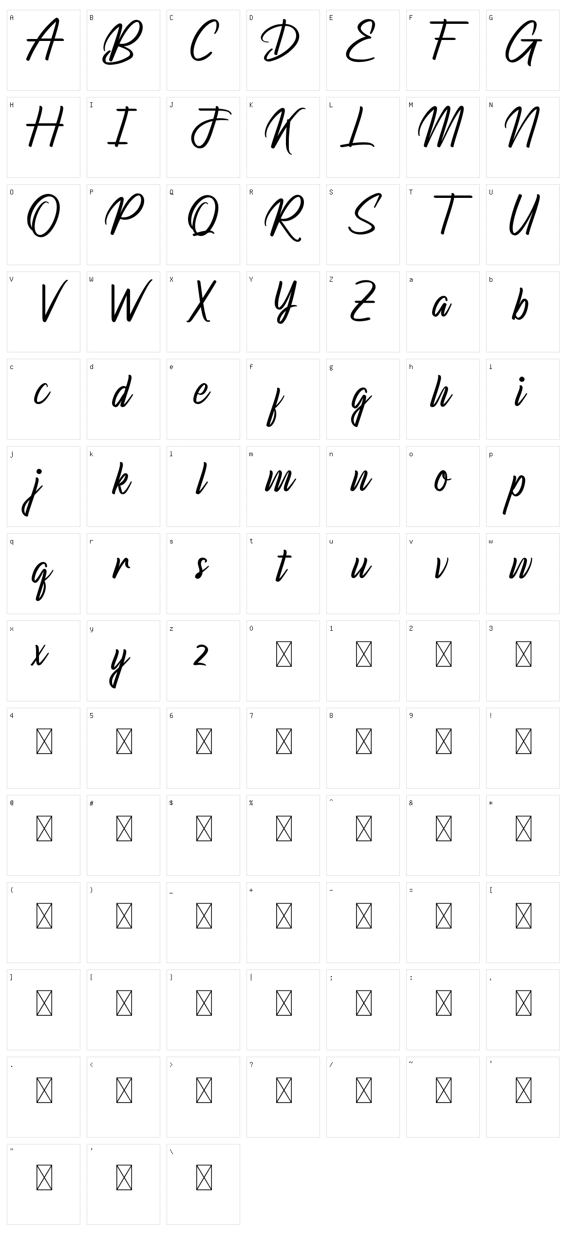 Breakpass Character Set