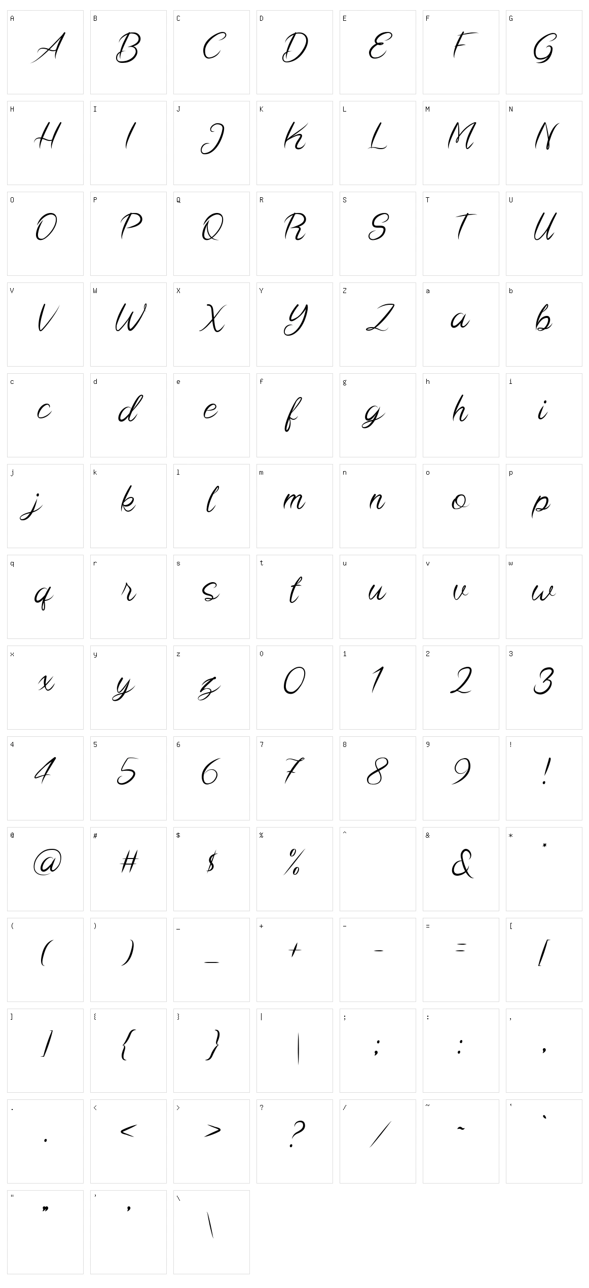 Brushline Character Set