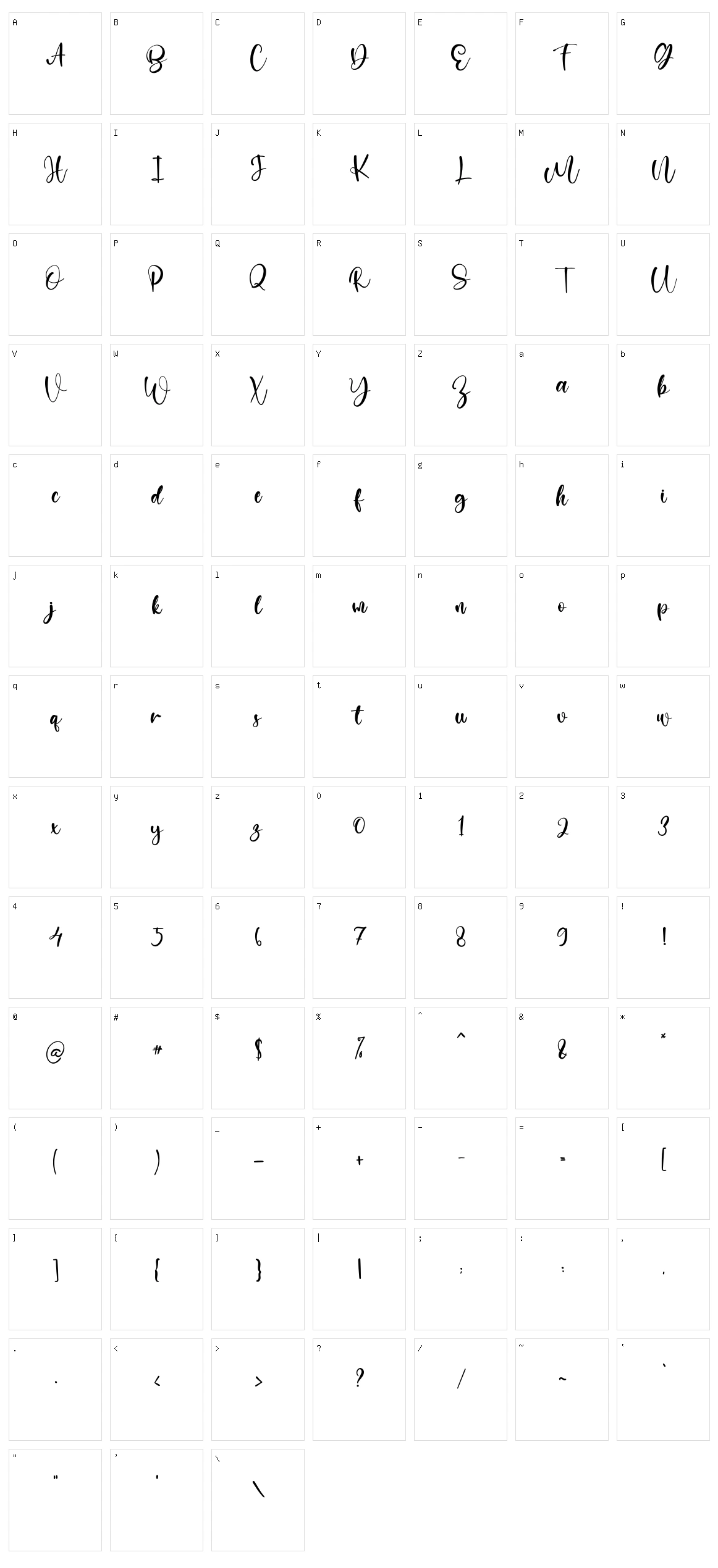 Buffallow Character Set