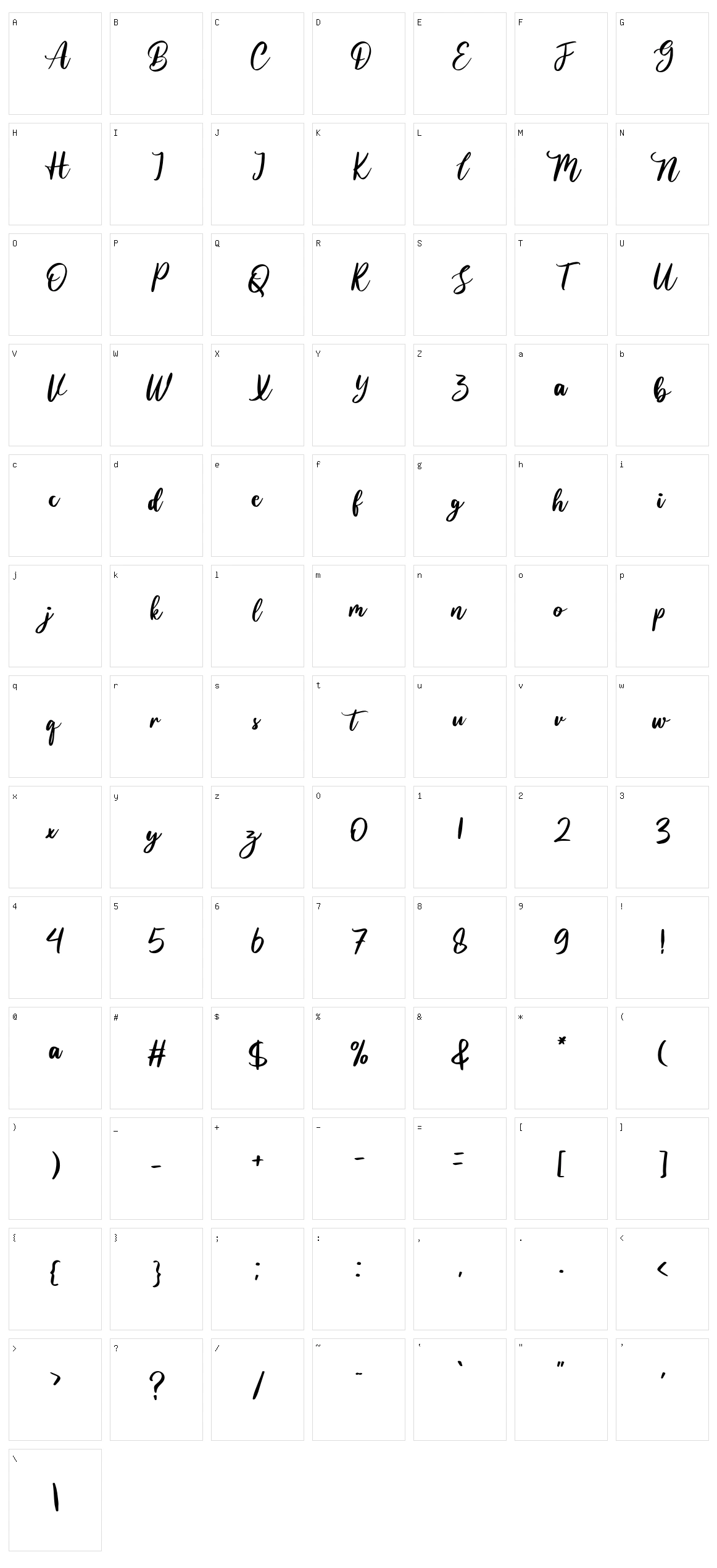 Bulgabia Character Set