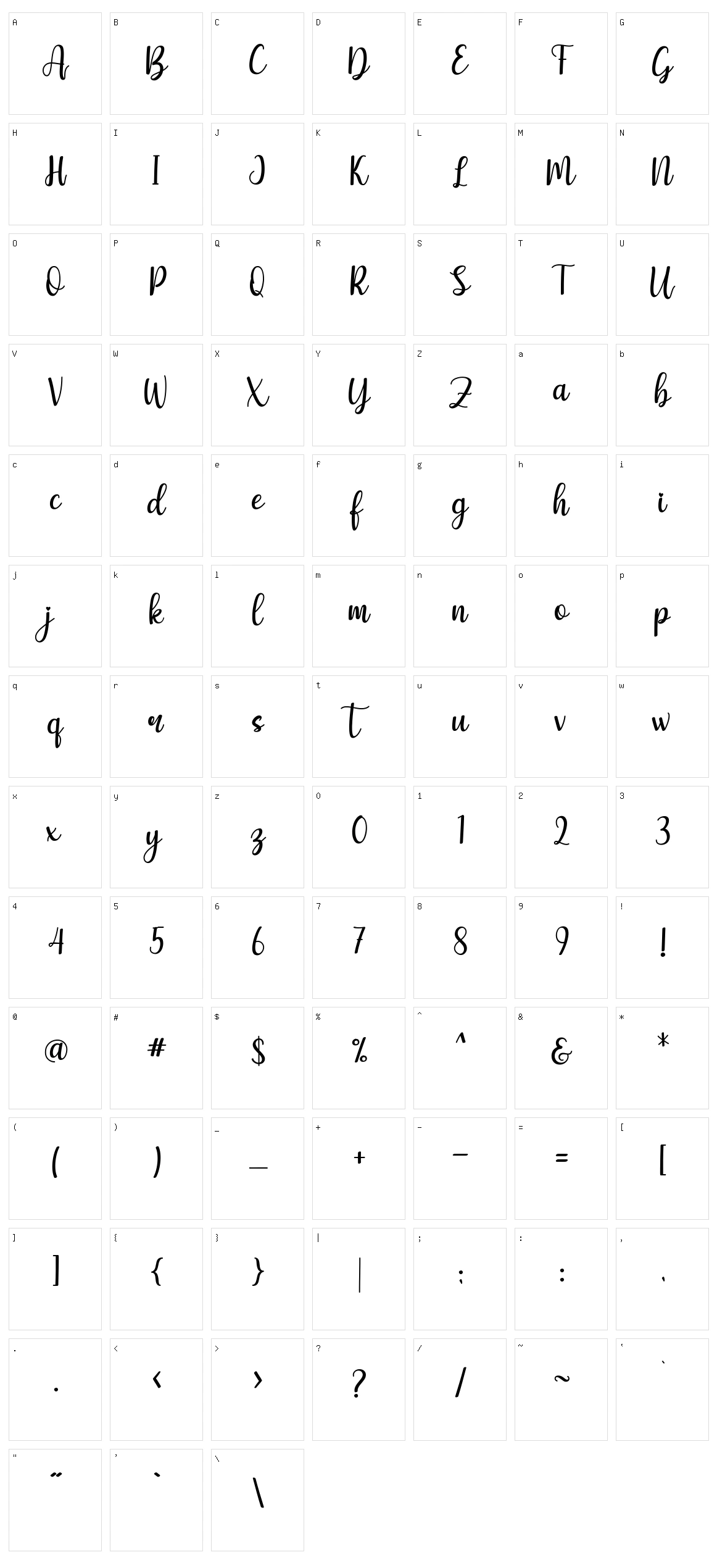 Butterfly Character Set