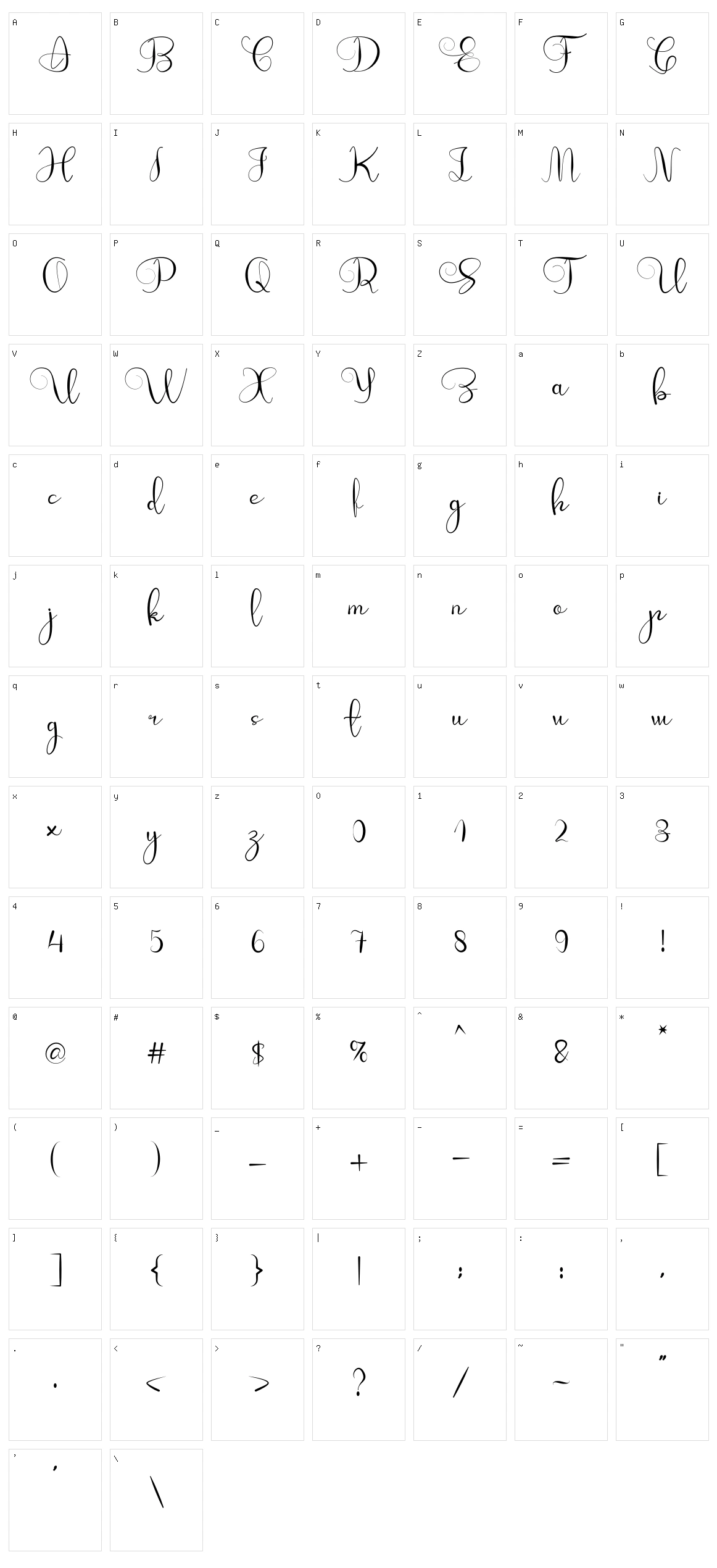 Butterfly Character Set