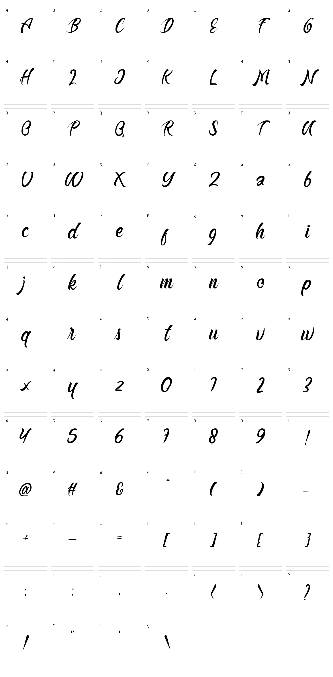 Buttermill Character Set