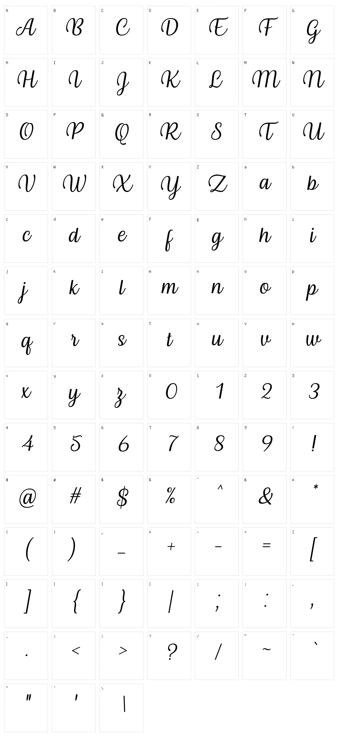 Byby Character Set