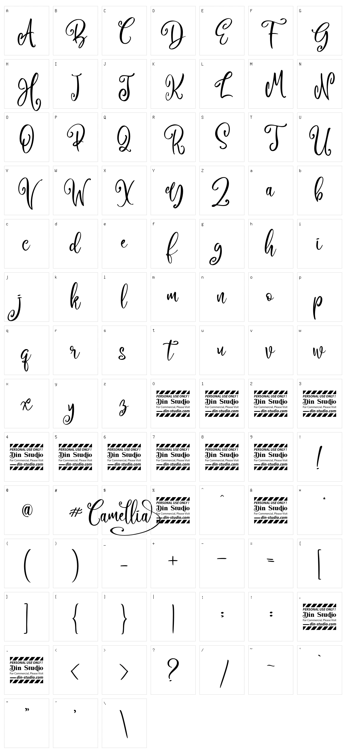 Camellia Character Set