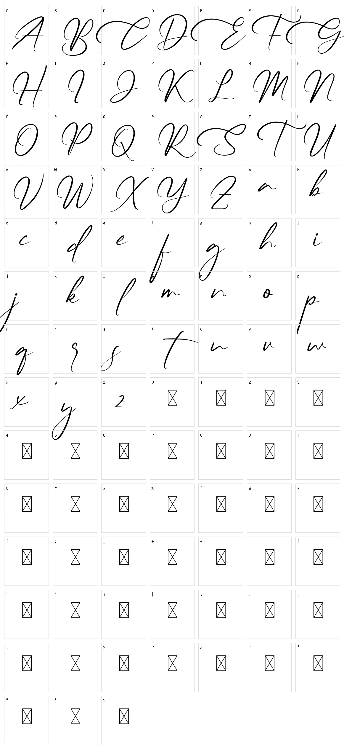 Canales Character Set