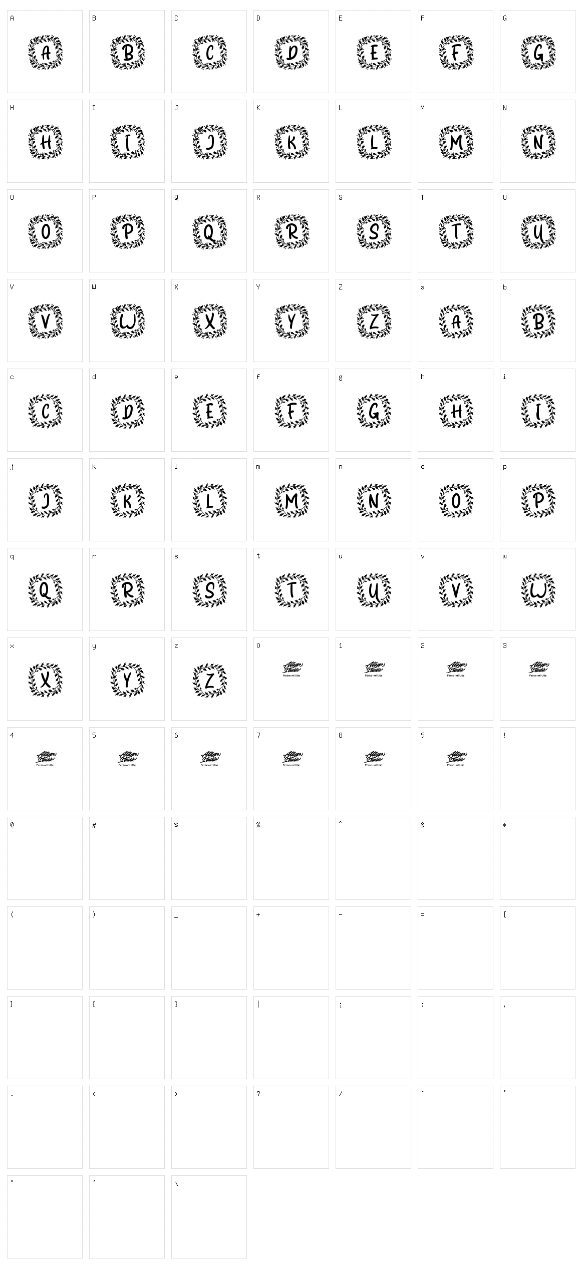 Shanty Christmas Monogram Character Set