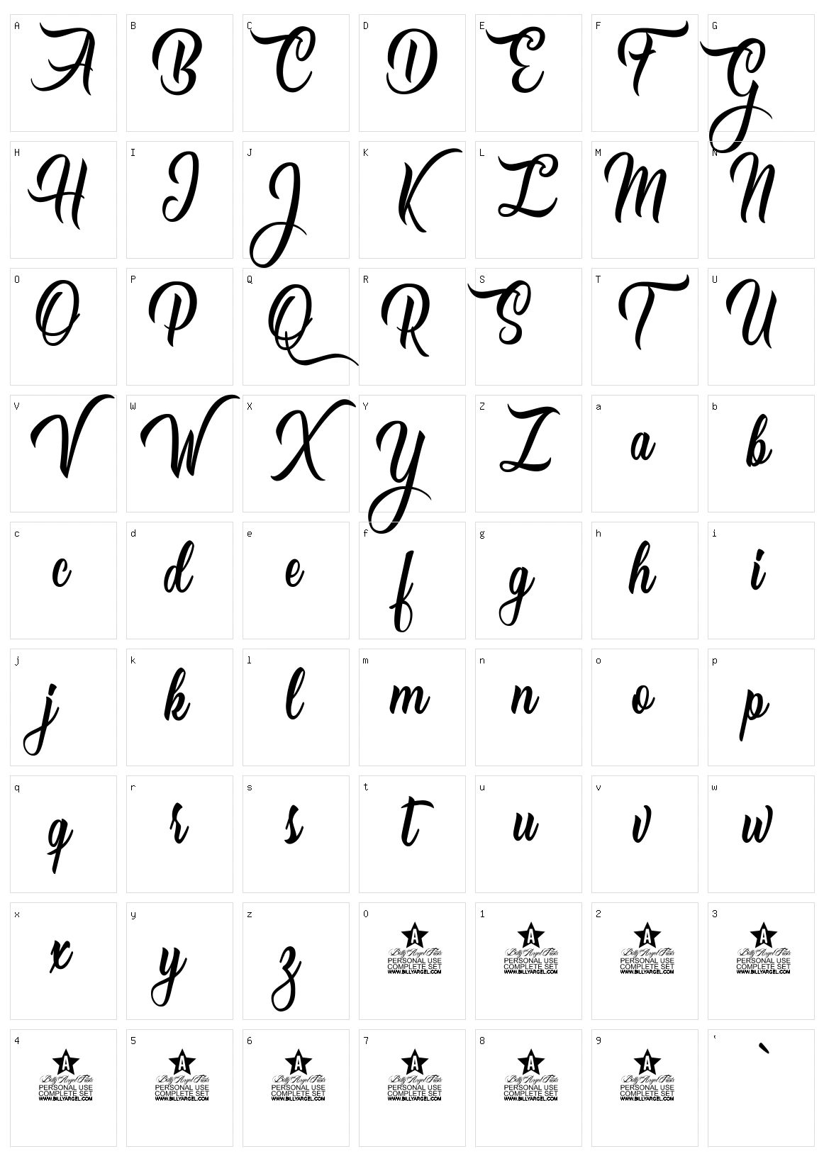 Caranda Character Set