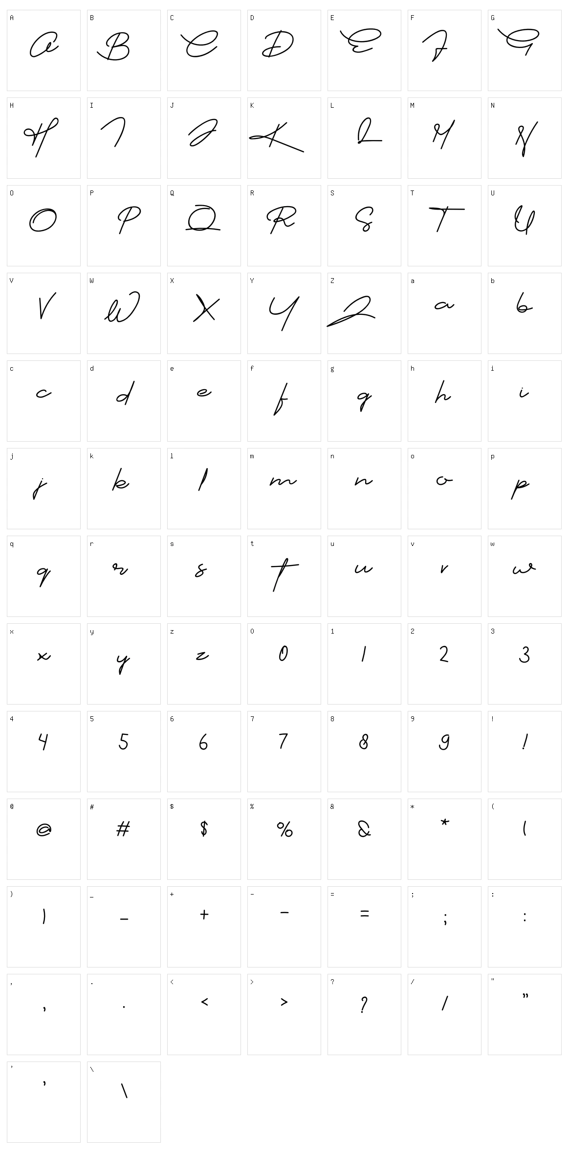 Cartier Character Set