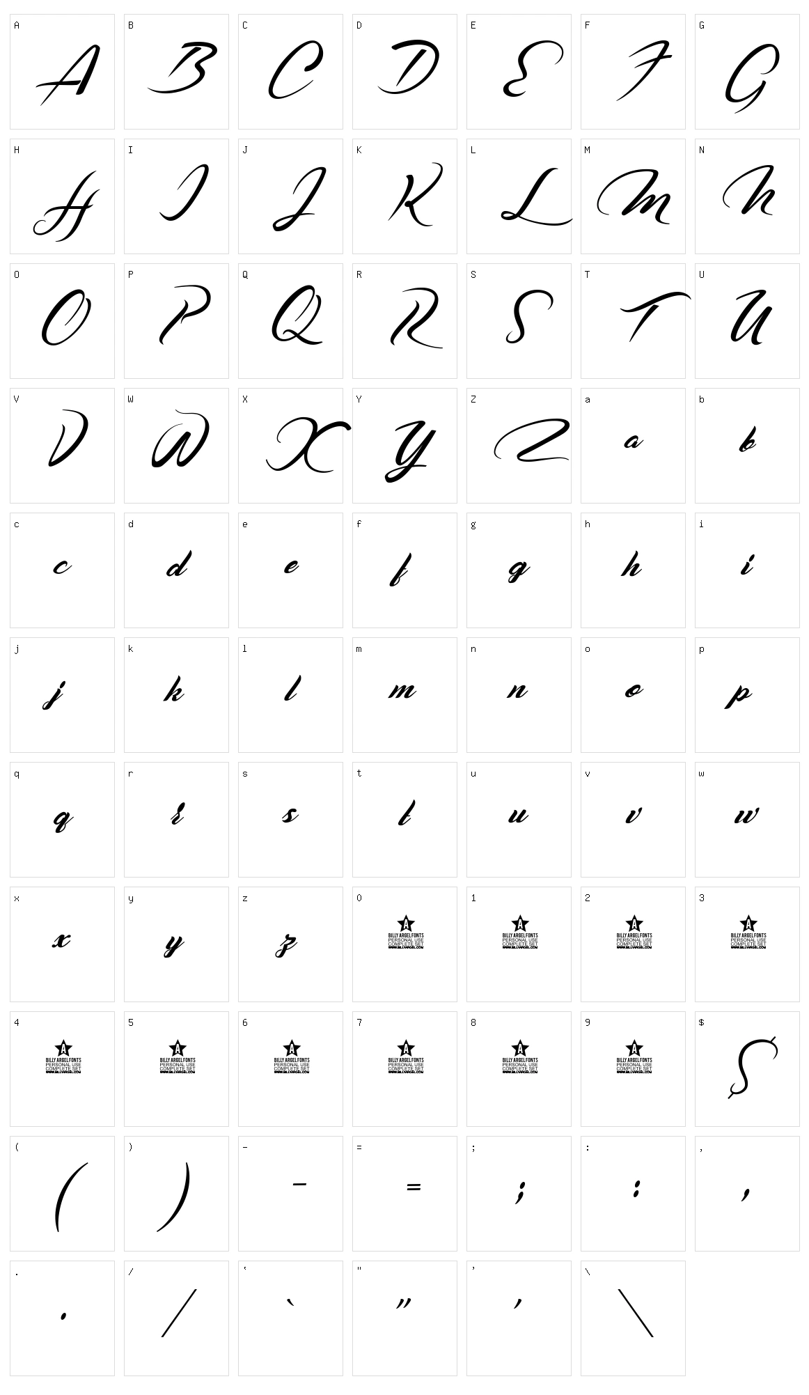 Casablanca Noir Character Set