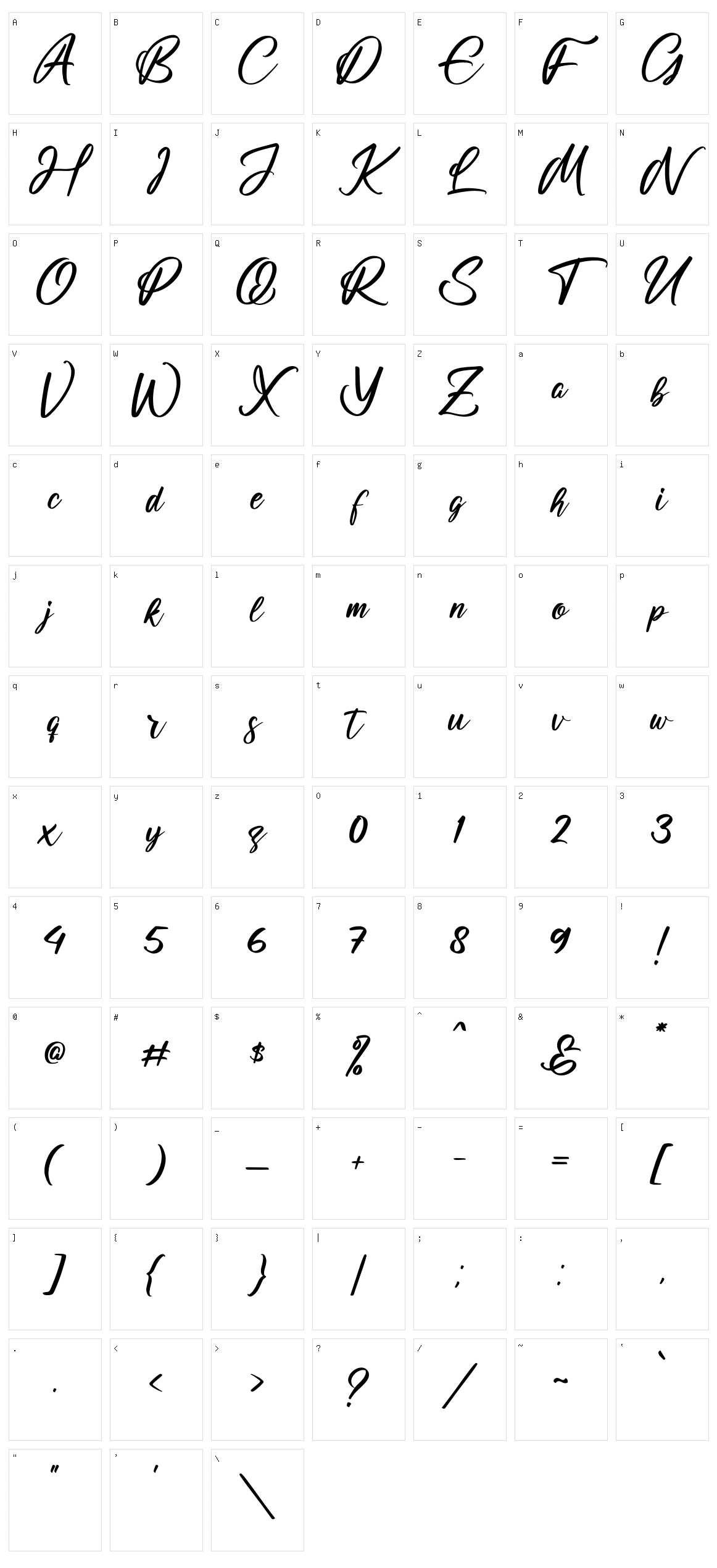 Casttelo Signature Character Set