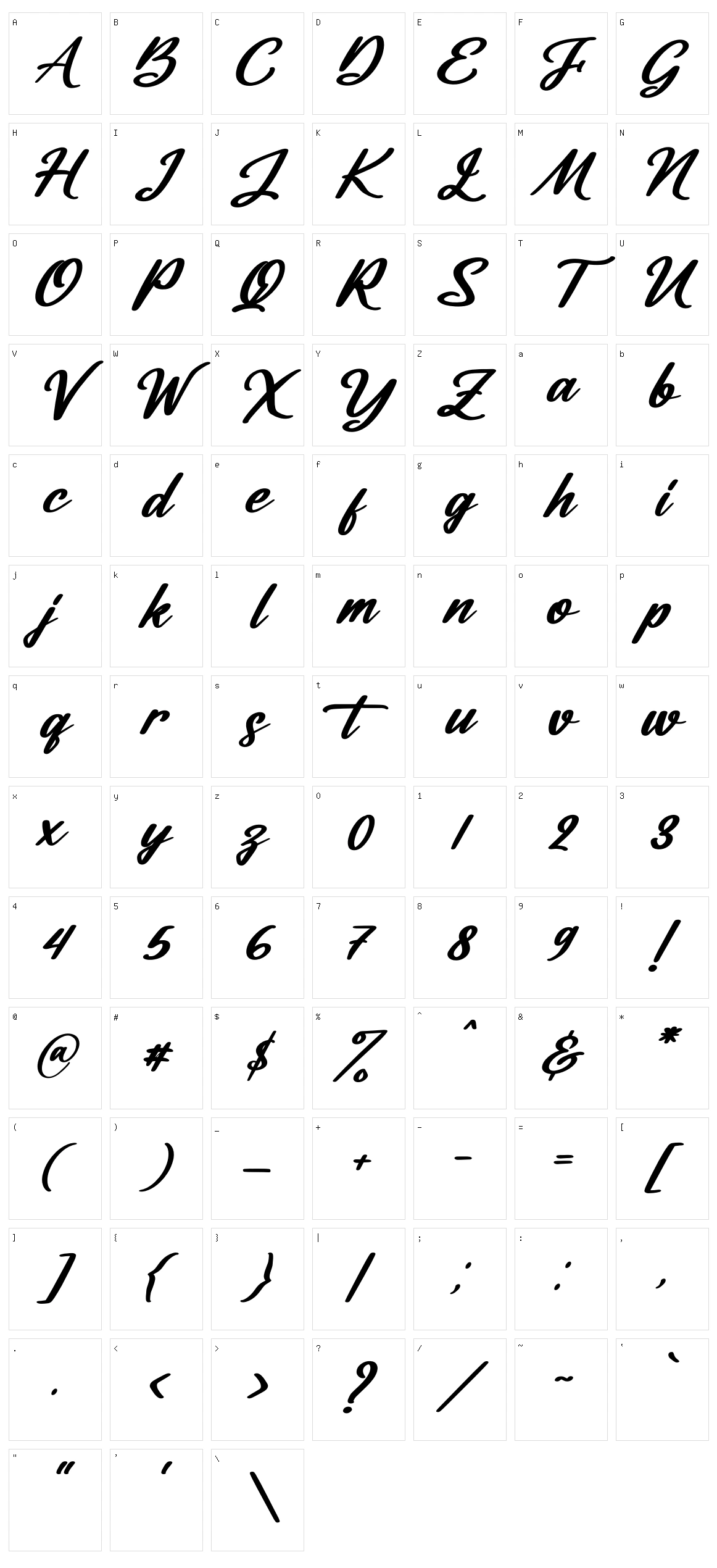 Catalish Huntera Character Set