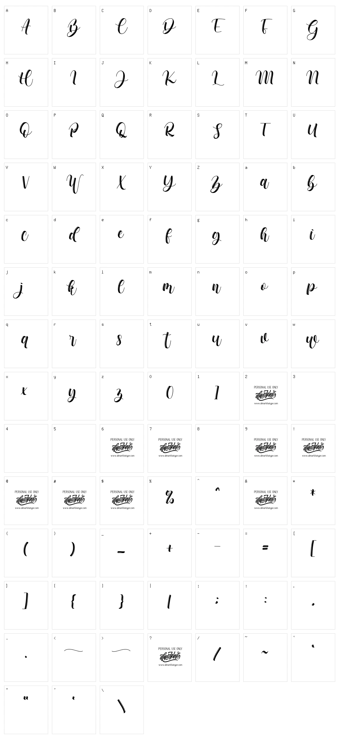Chadelova Character Set