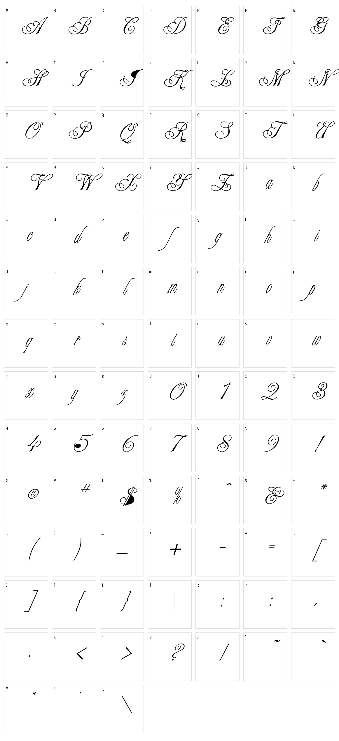 Champagne Character Set